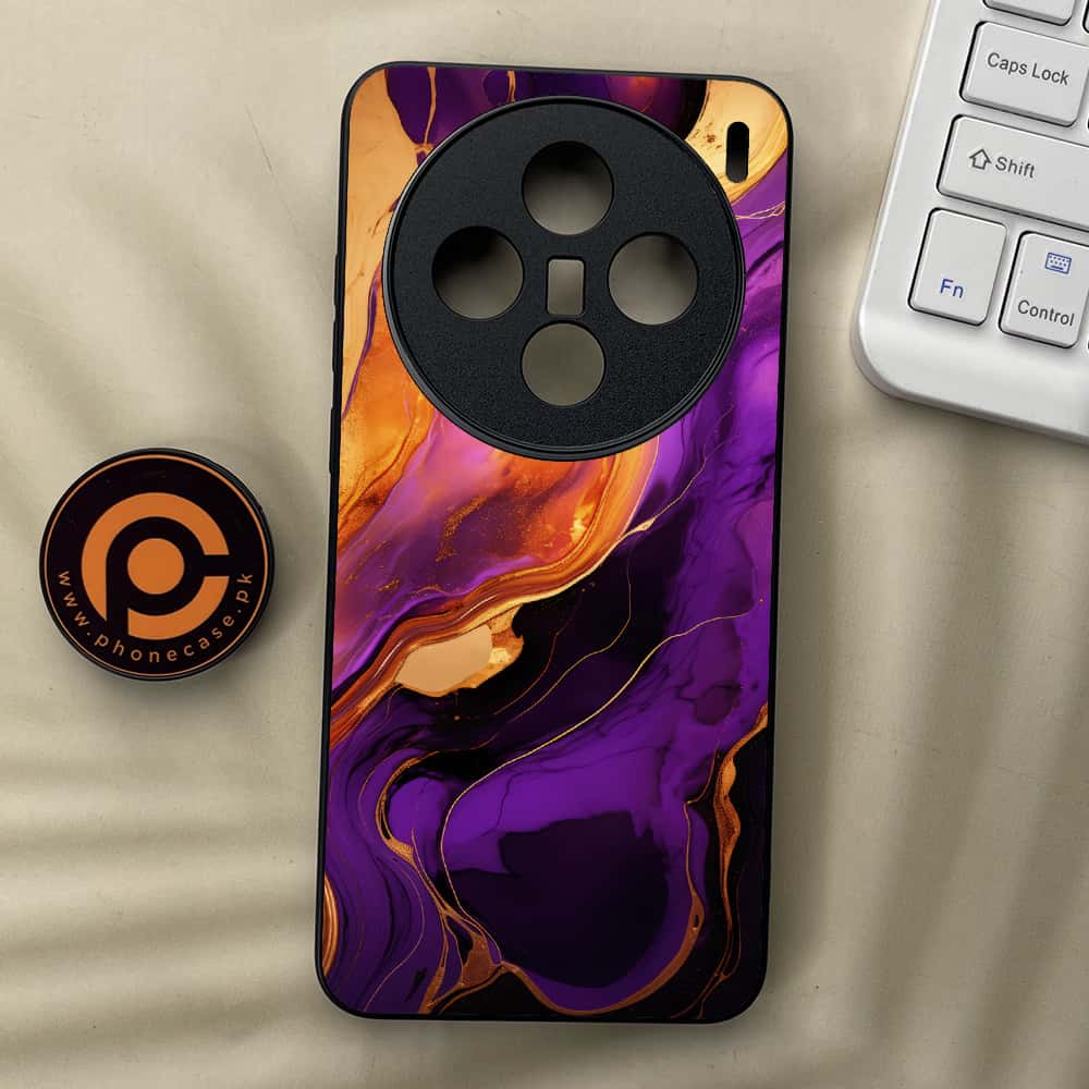 Vivo X200 - Liquid Marble 2.0 Series - Premium Metal  Printed soft Bumper shock Proof Case