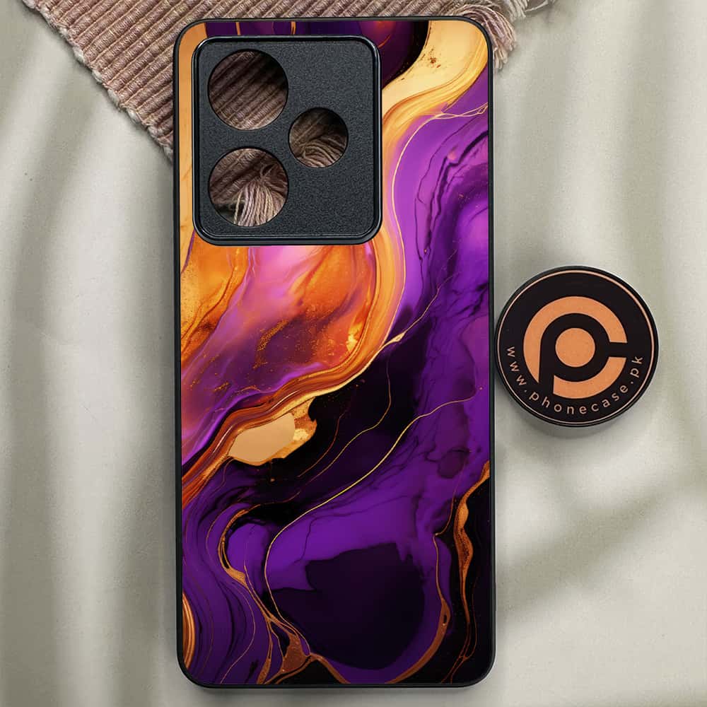 Realme GT 7T - Liquid Marble 2.0 Series - Premium Metal Printed soft Bumper shock Proof Case