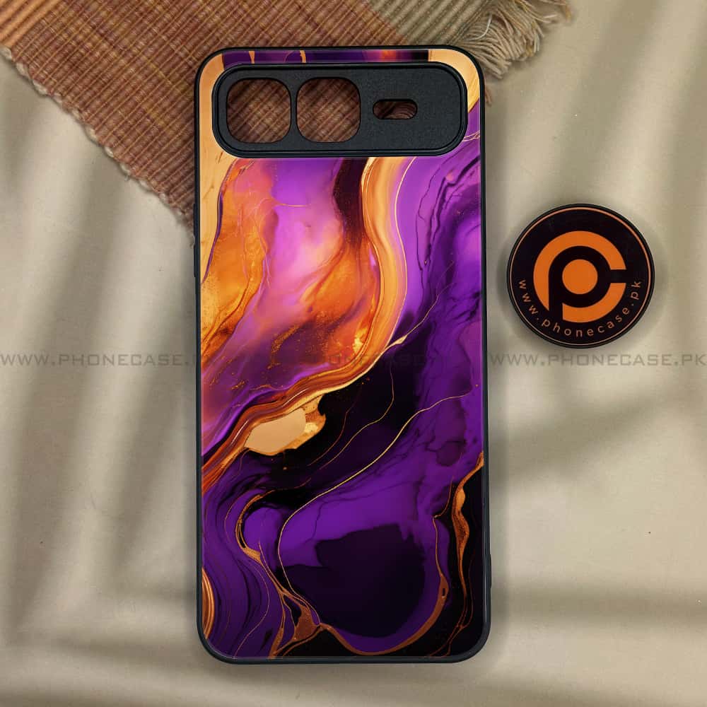 Infinix Smart 10 Plus - Liquid Marble 2.0 Series - Premium Metal Printed soft Bumper shock Proof Case