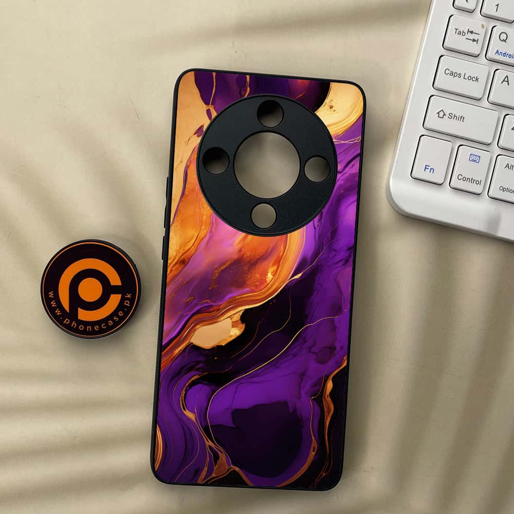 HONOR X9b 5G - Liquid Marble 2.0 Series - Premium Metal  Printed soft Bumper shock Proof Case