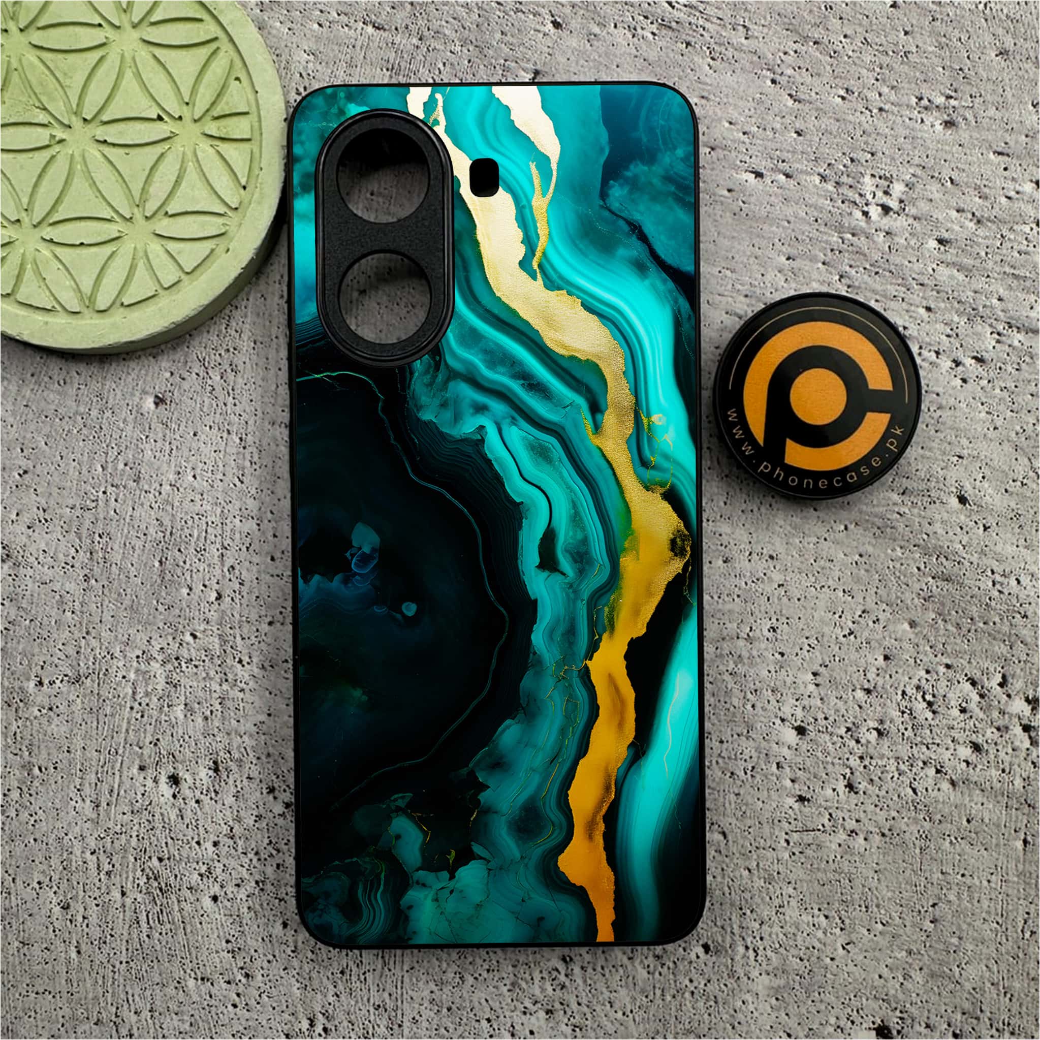 Xiaomi Redmi Turbo 4 - Liquid Marble 2.0 Series - Premium Metal Printed soft Bumper shock Proof Case