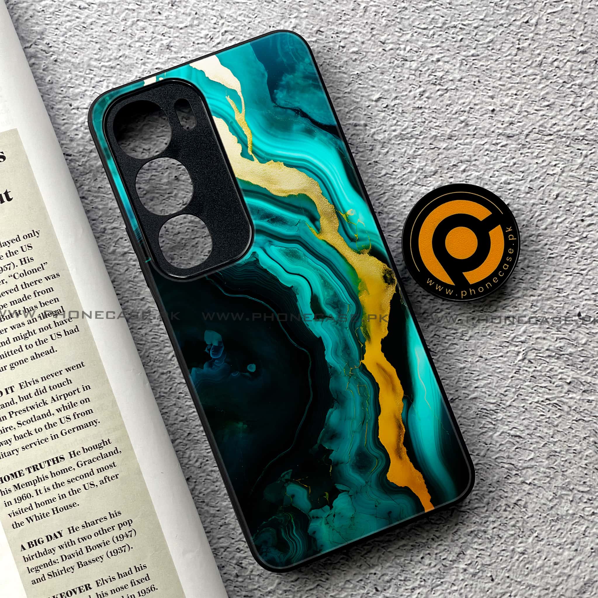 Vivo Y19s Pro - Liquid Marble 2.0 Series - Premium Metal Printed soft Bumper shock Proof Case