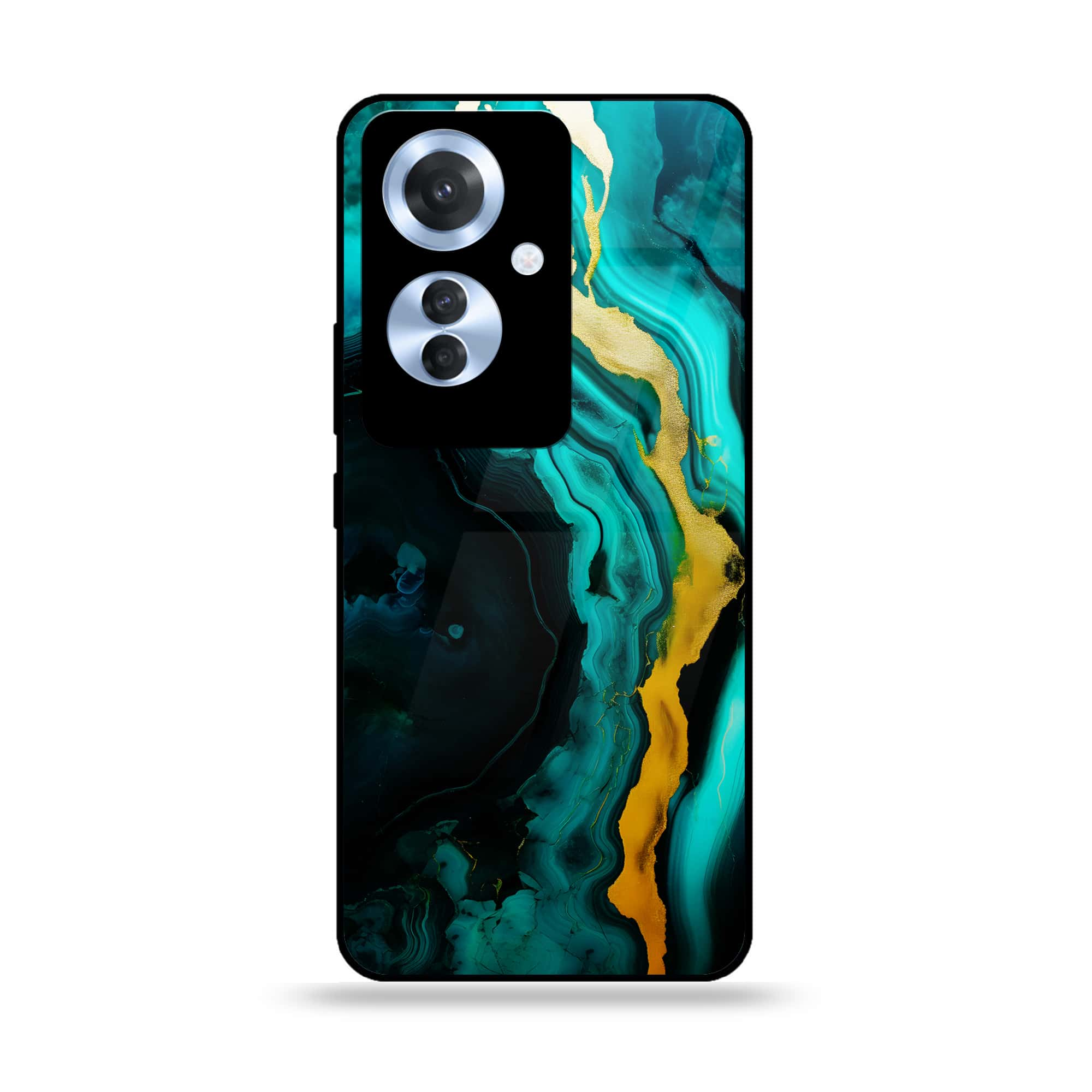 Oppo F25 Pro - Liquid Marble 2.0 Series - Premium Printed Glass soft Bumper shock Proof Case