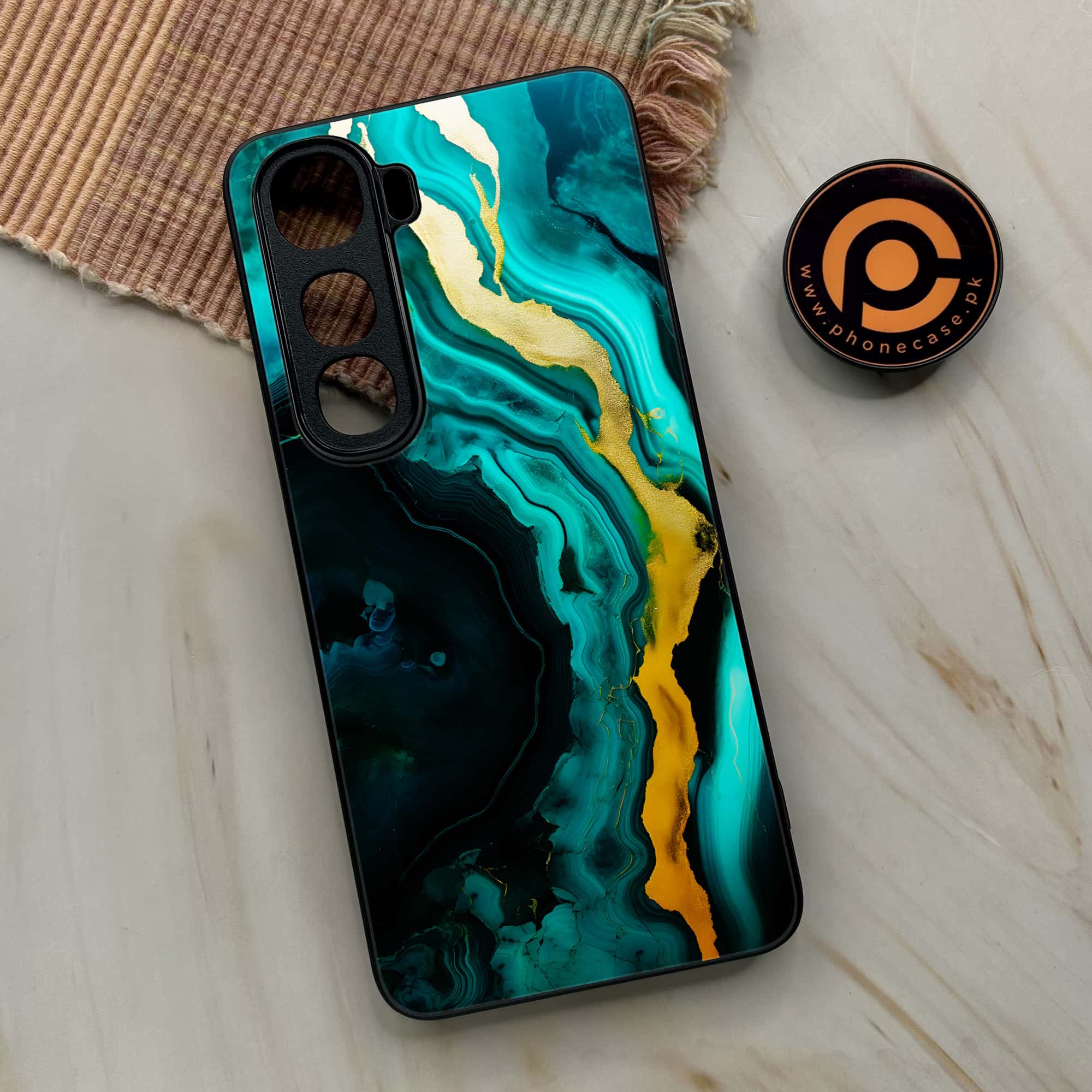 Vivo Y400 - Liquid Marble 2.0 Series - Premium Metal Printed soft Bumper shock Proof Case