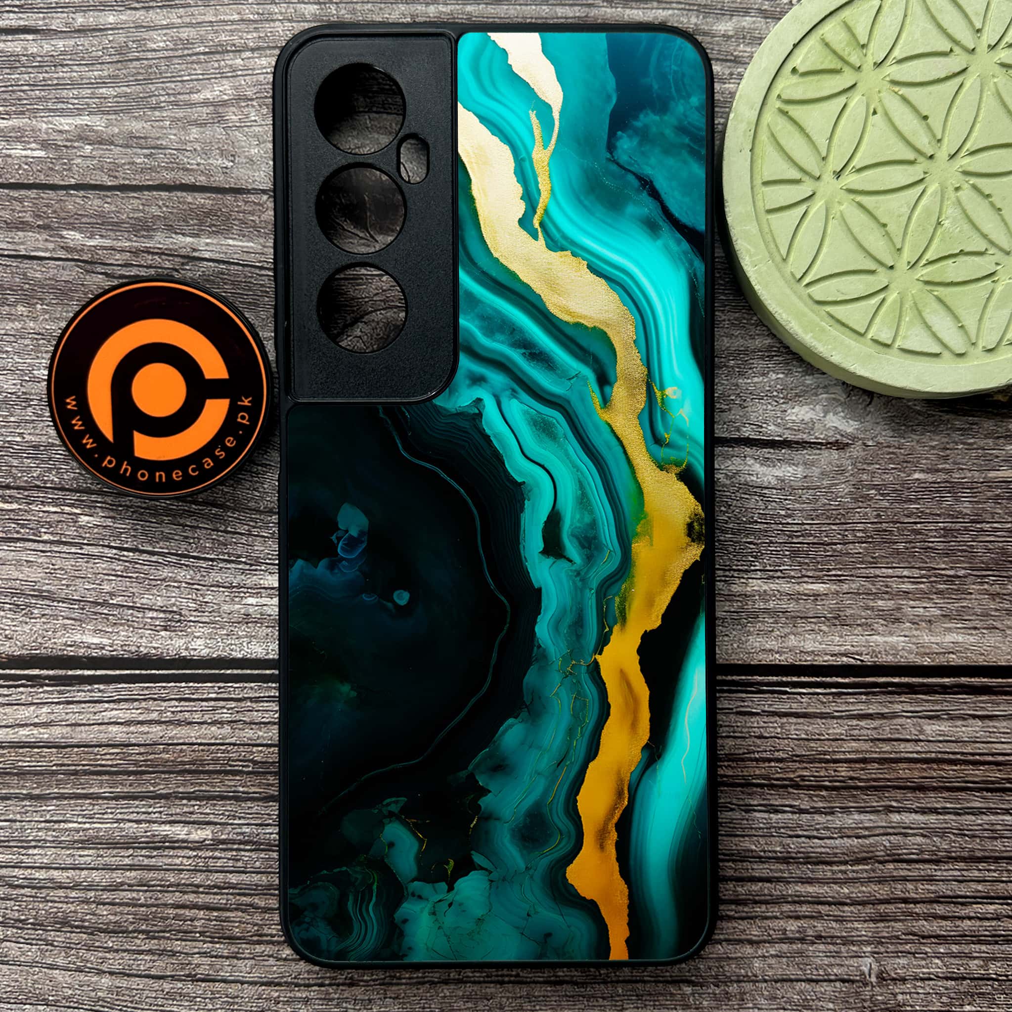 Realme C65  - Liquid Marble 2.0 Series - Premium Metal Printed soft Bumper shock Proof Case