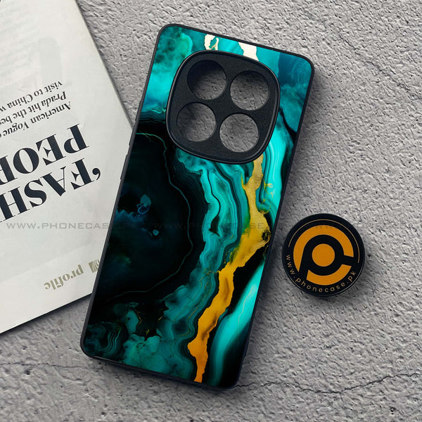 Redmi Note 14 Pro - Liquid Marble 2.0 Design 6 - Premium Printed Glass soft Bumper shock Proof Case CS-40119