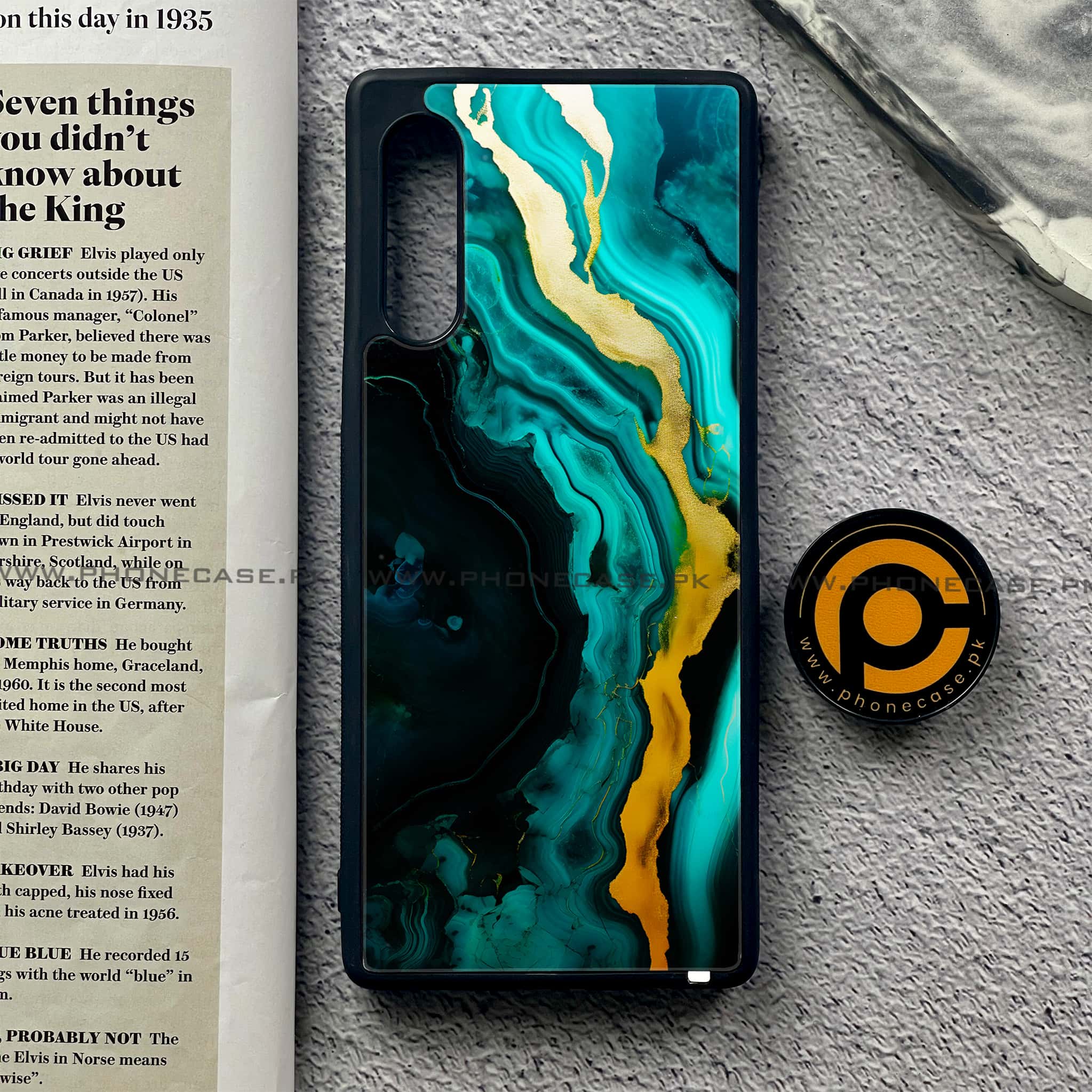 LG Velvet - Liquid Marble 2.0 Series - Premium Printed Glass soft Bumper shock Proof Case
