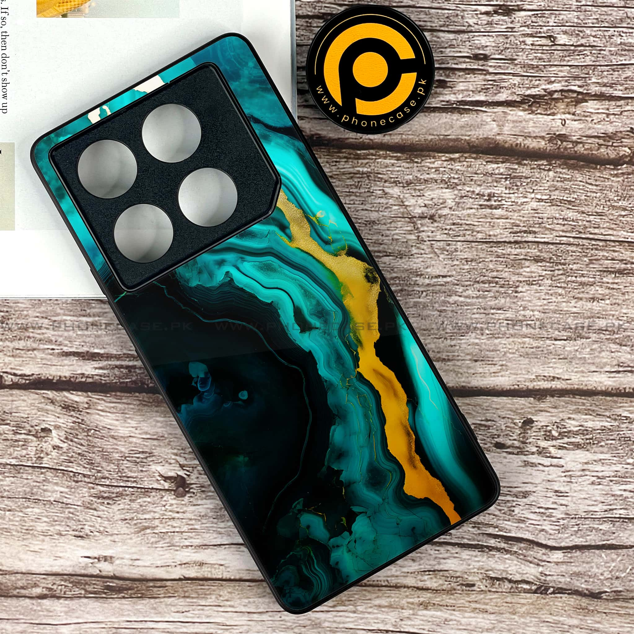 Infinix GT 20 Pro - Liquid Marble 2.0 Series - Premium Printed Glass soft Bumper shock Proof Case