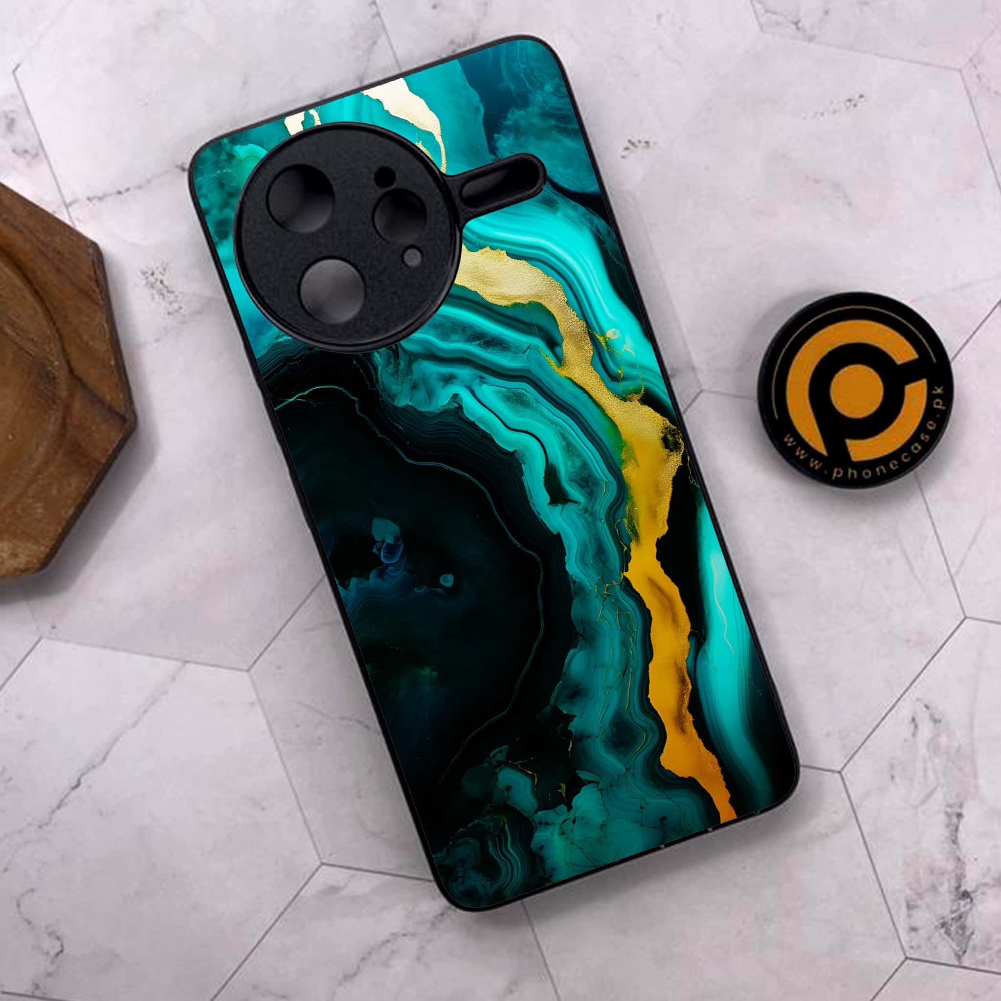 Xiaomi Poco F7 Ultra 5G - Liquid Marble 2.0 Series - Premium Metal Printed soft Bumper shock Proof Case