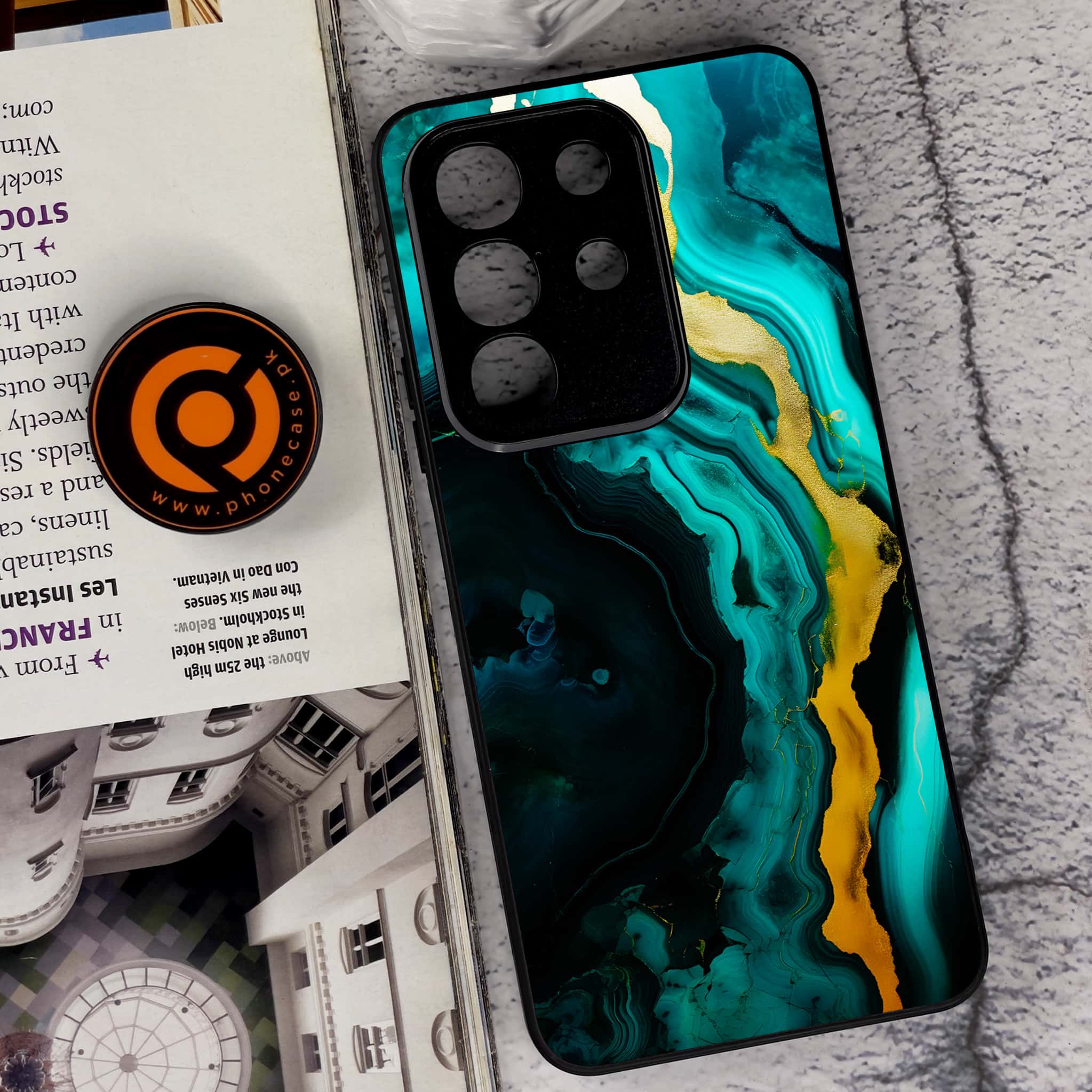 Vivo Y29 4G - Liquid Marble 2.0 Series - Premium Metal Printed soft Bumper Shock Proof Case