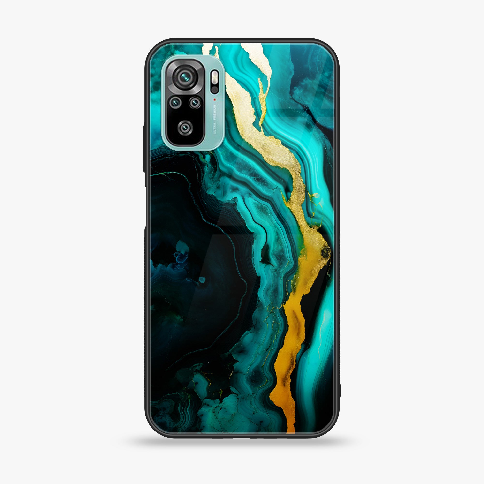 Redmi 10 - Liquid Marble 2.0 Series - Premium Printed Glass soft Bumper shock Proof Case