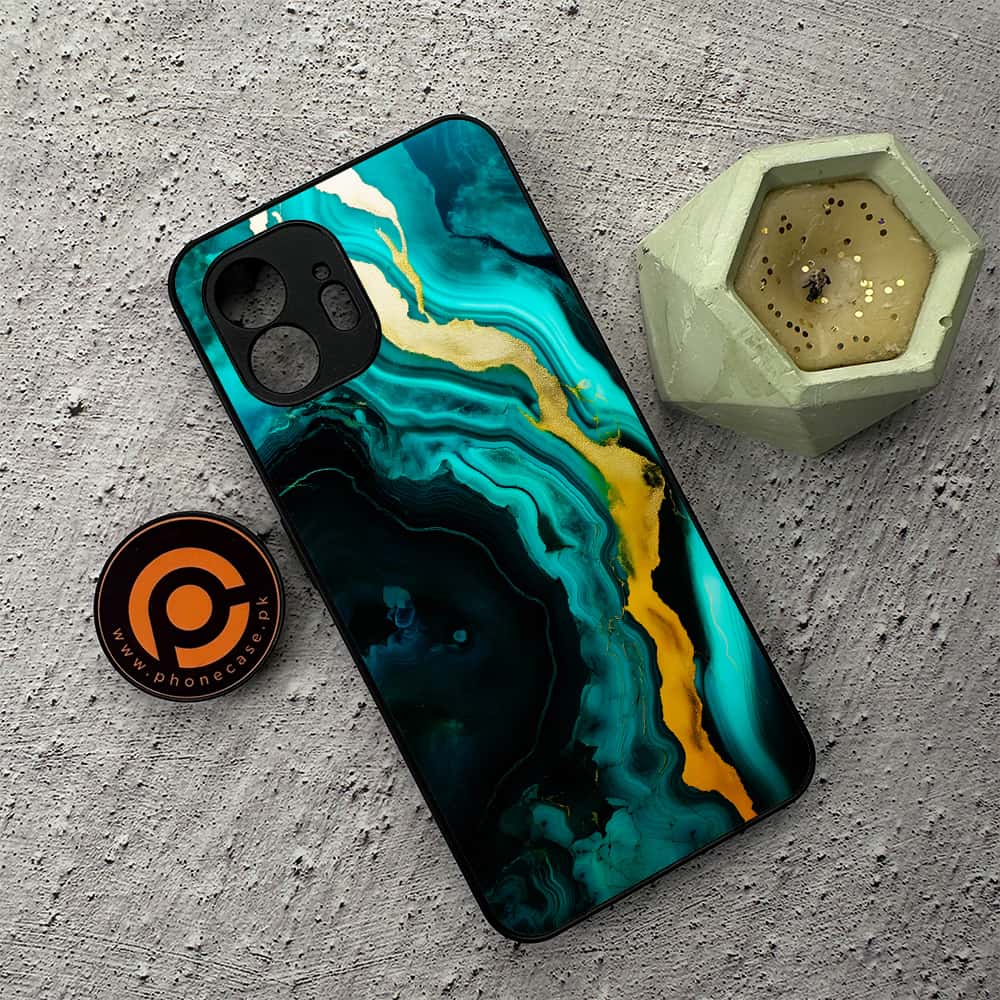 Nothing Phone 2 - Liquid Marble 2.0 Series - Premium Metal  Printed soft Bumper shock Proof Case