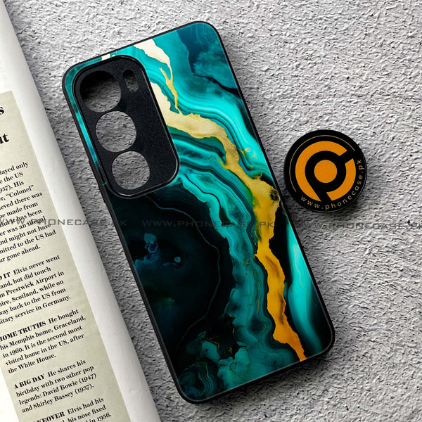 Vivo Y19s - Liquid Marble 2.0 Design 6  - Premium Printed Glass soft Bumper shock Proof Case CS-38288