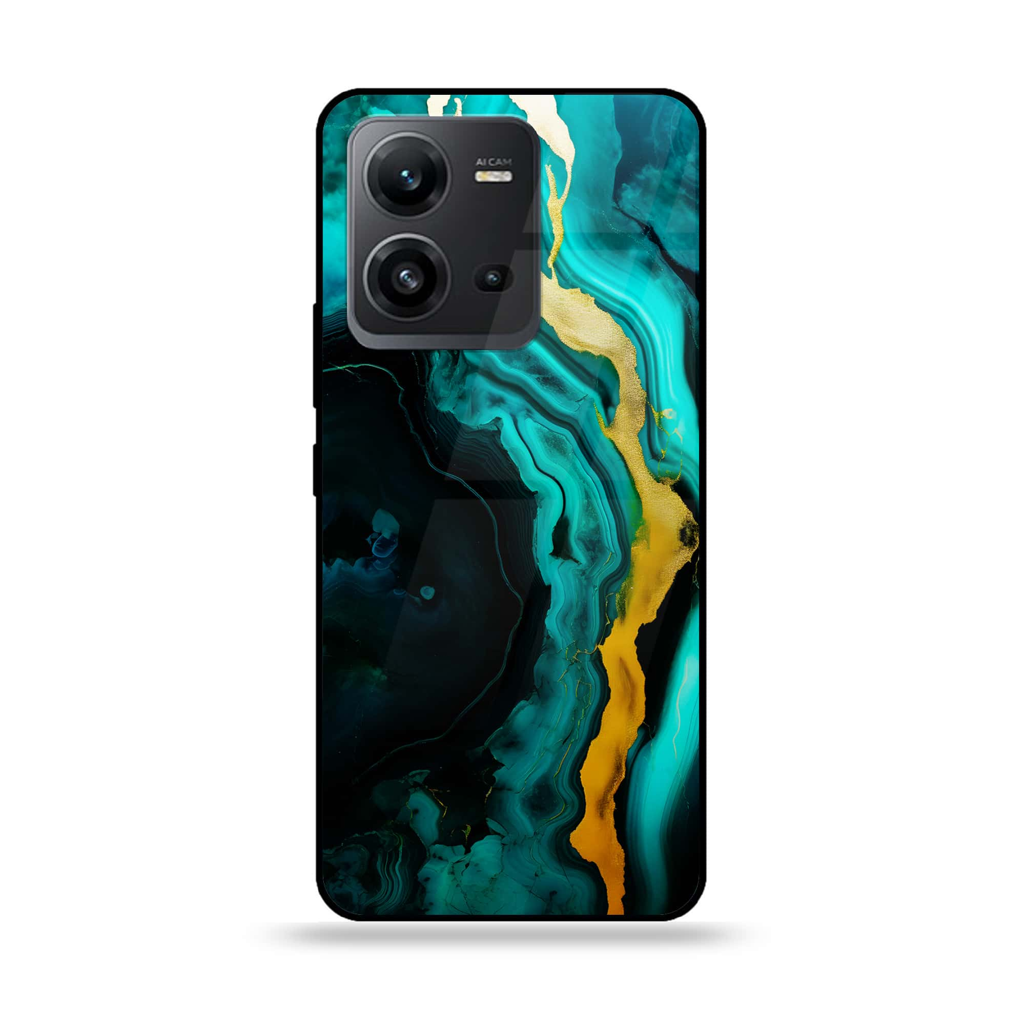 Vivo V25e  - Liquid Marble 2.0 Series - Premium Printed Glass soft Bumper shock Proof Case