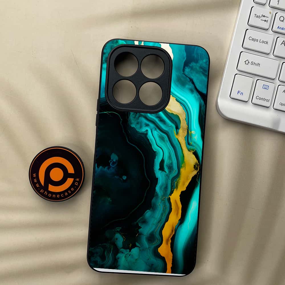 Honor X5b Plus - Liquid Marble 2.0 Series - Premium Metal  Printed soft Bumper shock Proof Case