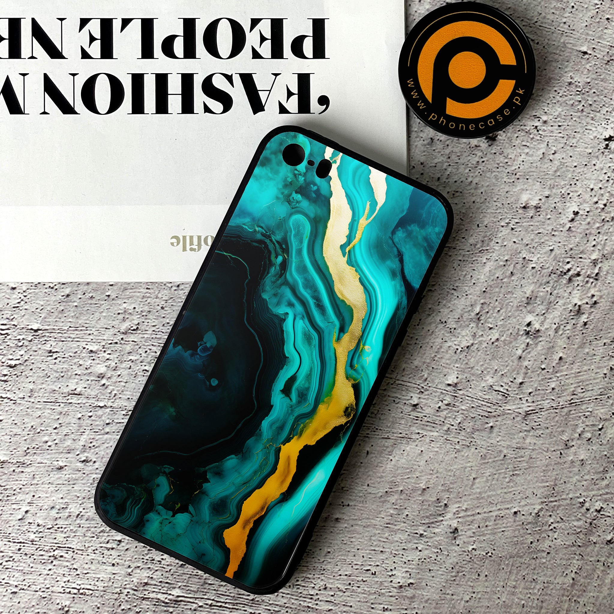 iPhone 5/5c/5s - Liquid Marble 2.0 Series - Premium Printed Glass soft Bumper shock Proof Case