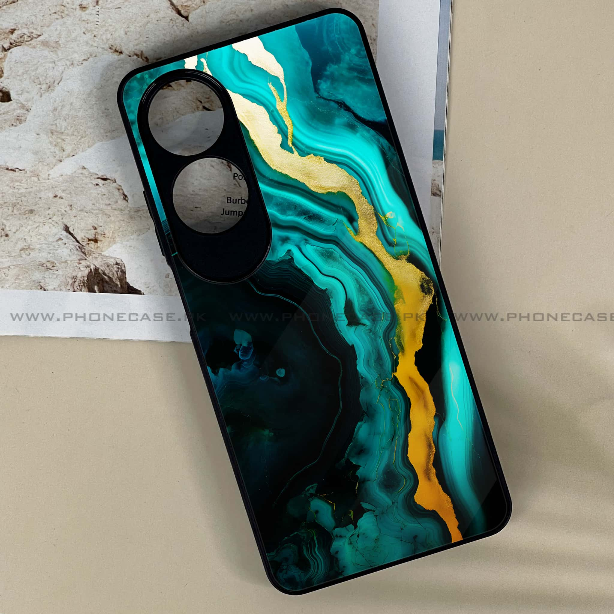 Oppo A60 - Liquid Marble 2.0 Series - Premium Printed Metal soft Bumper shock Proof Case