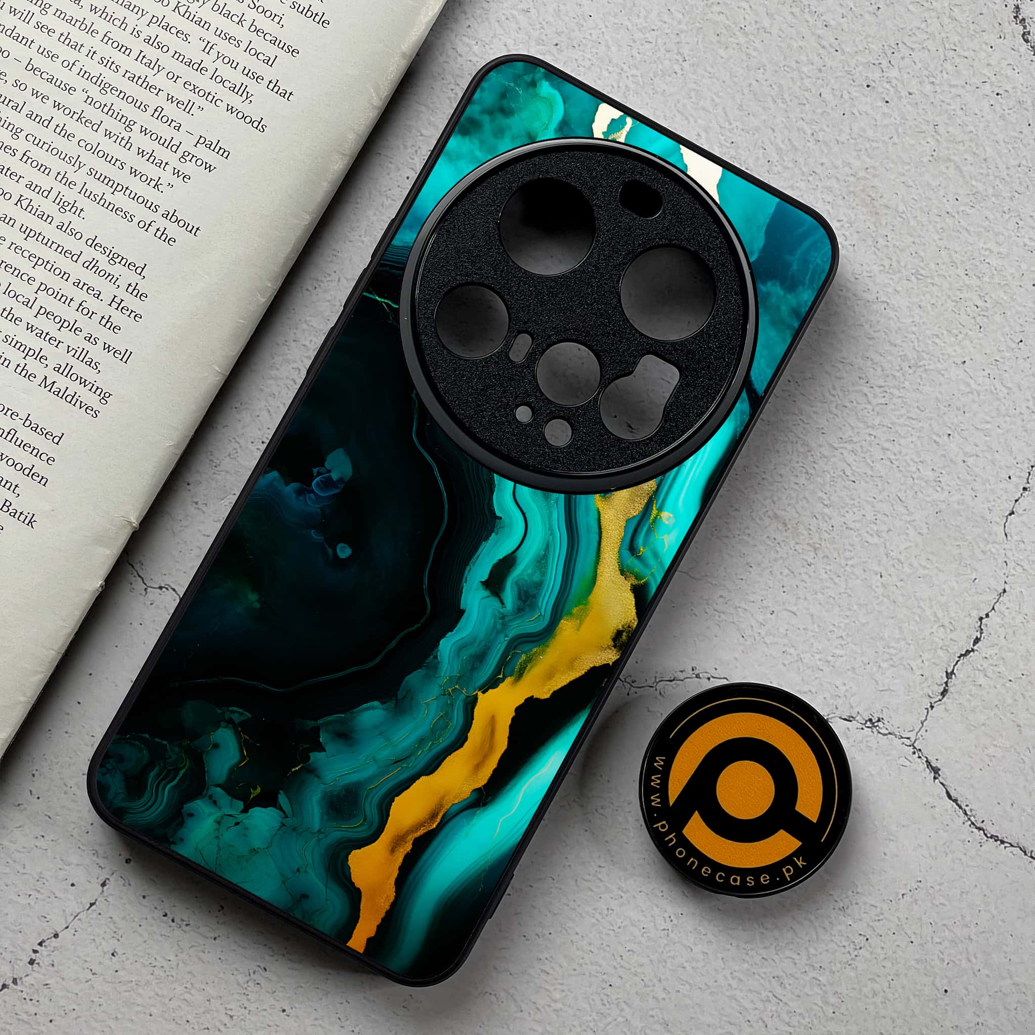 Xiaomi 15 Ultra - Liquid Marble 2.0 Series - Premium Metal Printed Soft Bumper Shockproof Case