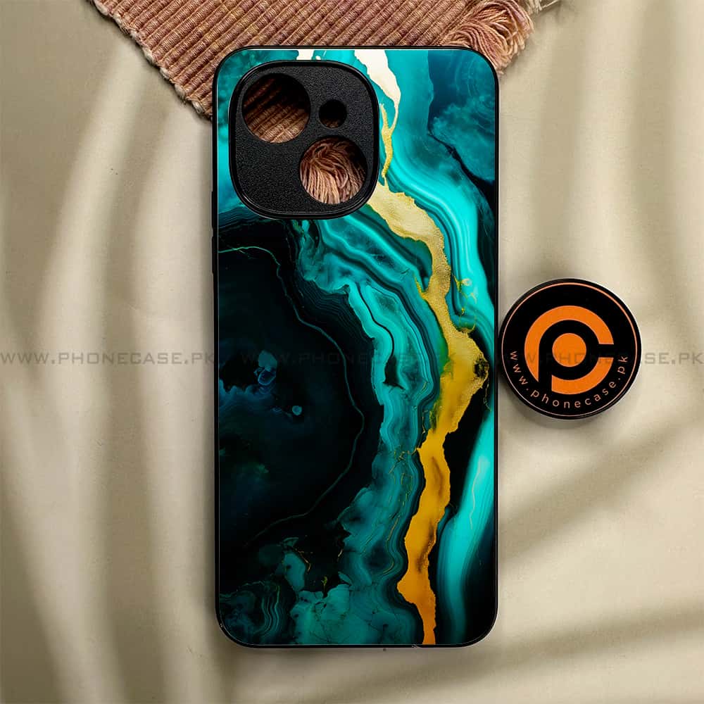 Tecno Spark 40C - Liquid Marble 2.0 Series - Premium Metal Printed soft Bumper shock Proof Case