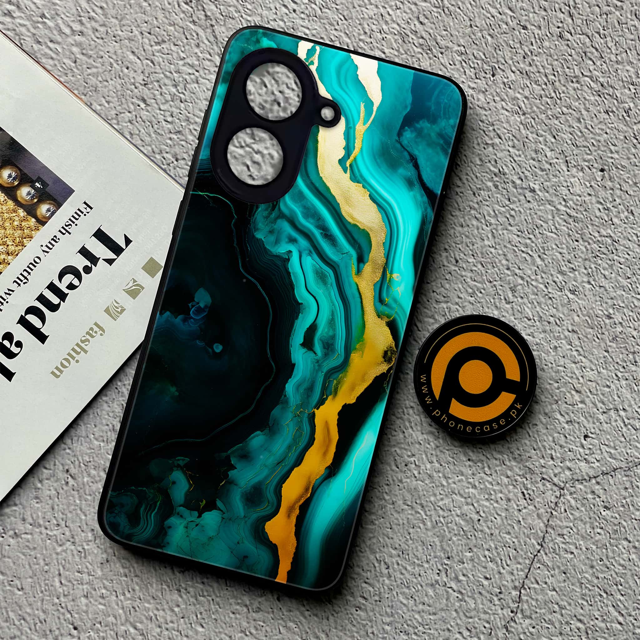 Xiaomi Redmi A5 - Liquid Marble 2.0 Series - Premium Metal Printed soft Bumper shock Proof Case