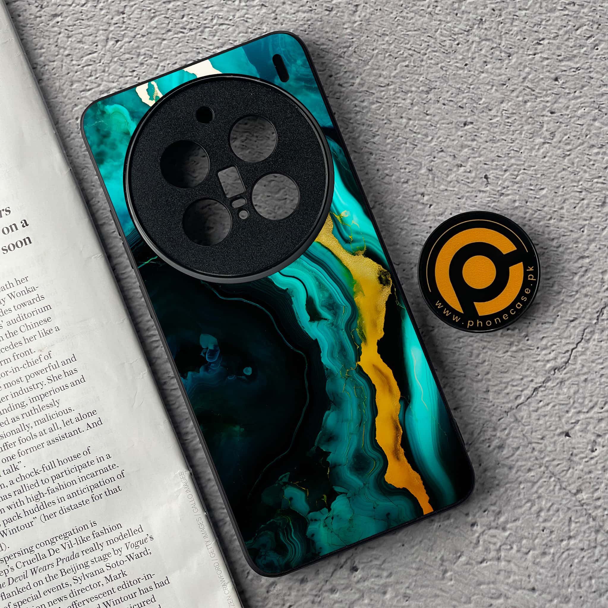 Vivo X200 Pro - Liquid Marble 2.0 Series - Premium Metal  Printed soft Bumper shock Proof Case