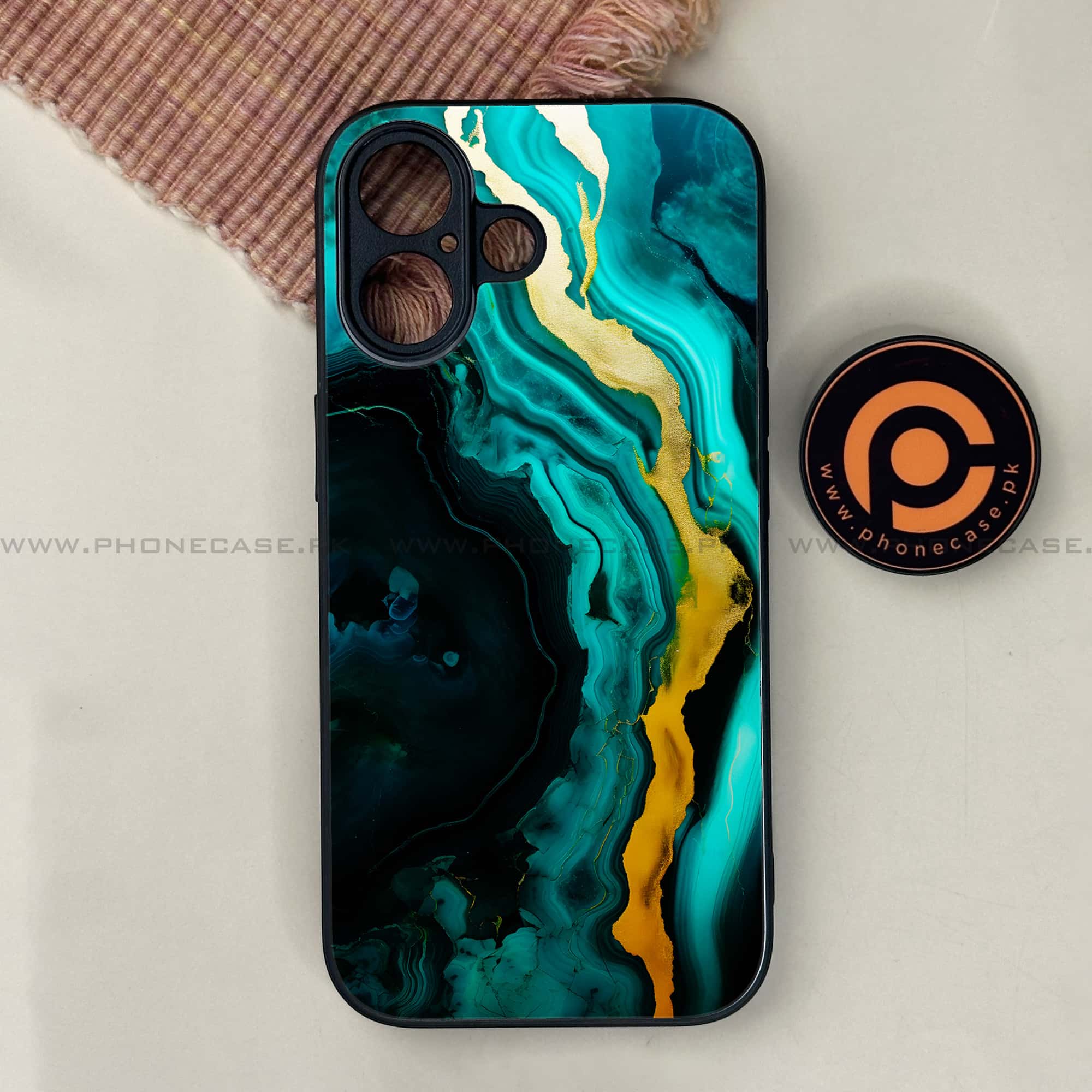 iPhone 17 - Liquid Marble 2.0 Series - Premium Printed Glass soft Bumper shock Proof Case