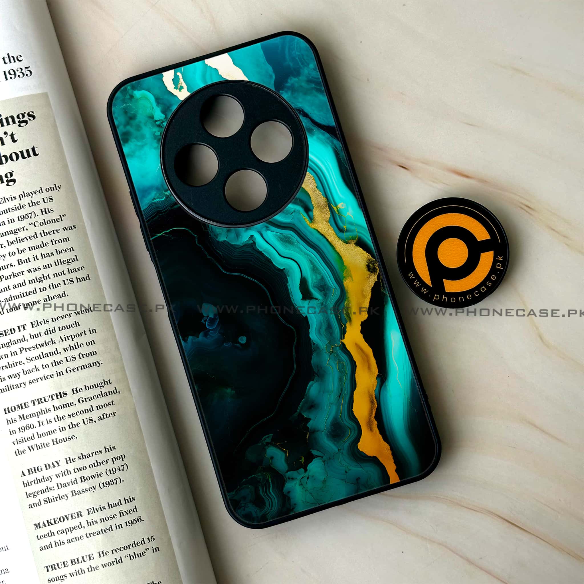 Oppo F27 Pro - Liquid Marble 2.0 Series - Premium Metal Printed soft Bumper Shock Proof Case