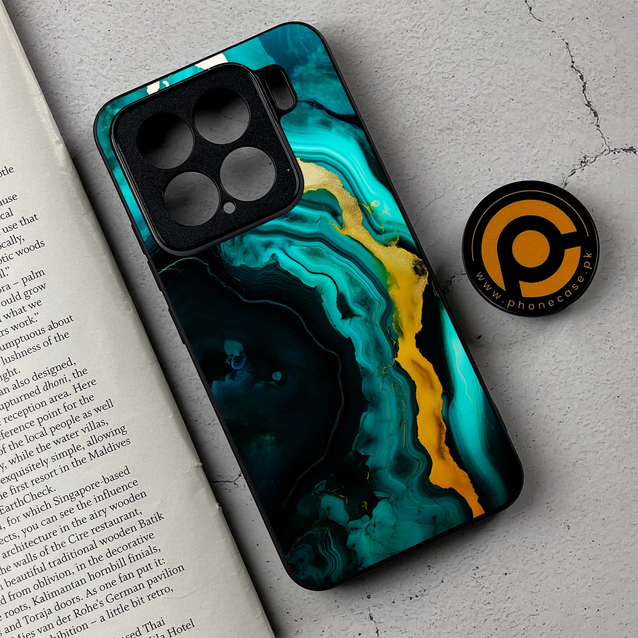 Xiaomi 15 - Liquid Marble 2.0 Series - Premium Metal Printed soft Bumper shock Proof Case