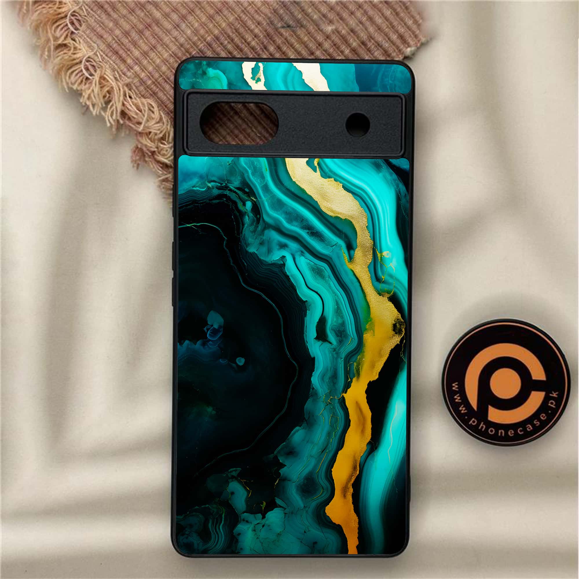 Google Pixel 6A - Liquid Marble 2.0 Series - Premium Metal Printed soft Bumper Shock Proof Case