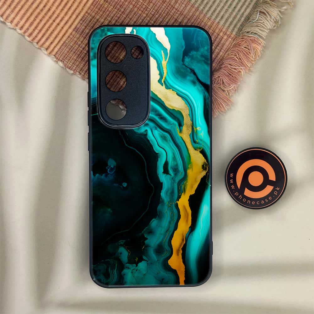 Tecno Spark 40 Pro Plus - Liquid Marble 2.0 Series - Premium Metal Printed soft Bumper shock Proof Case