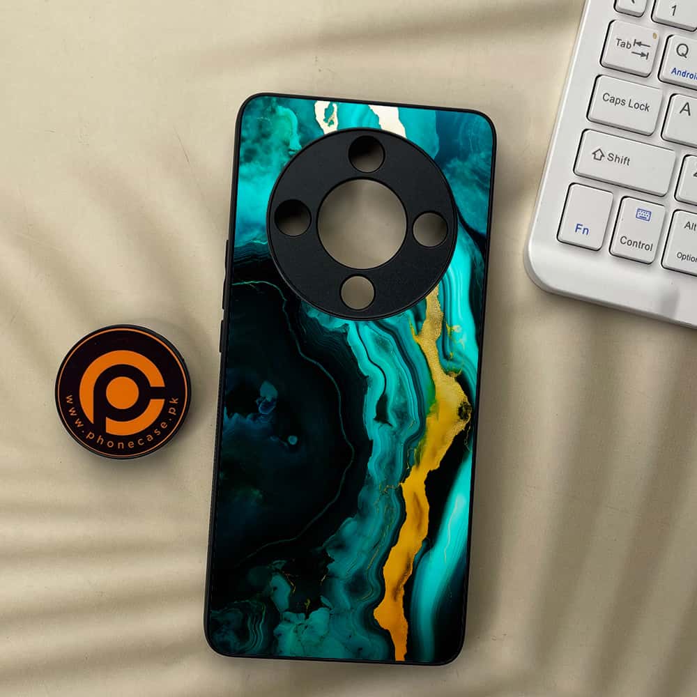 HONOR X9b 5G - Liquid Marble 2.0 Series - Premium Metal  Printed soft Bumper shock Proof Case