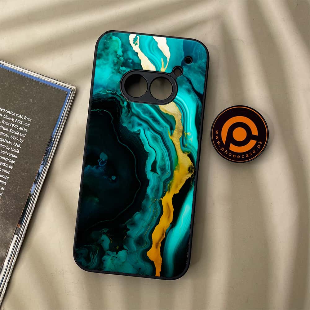 Nothing Phone (2a) - Liquid Marble 2.0 Series - Premium Metal Printed soft Bumper Shock Proof Case