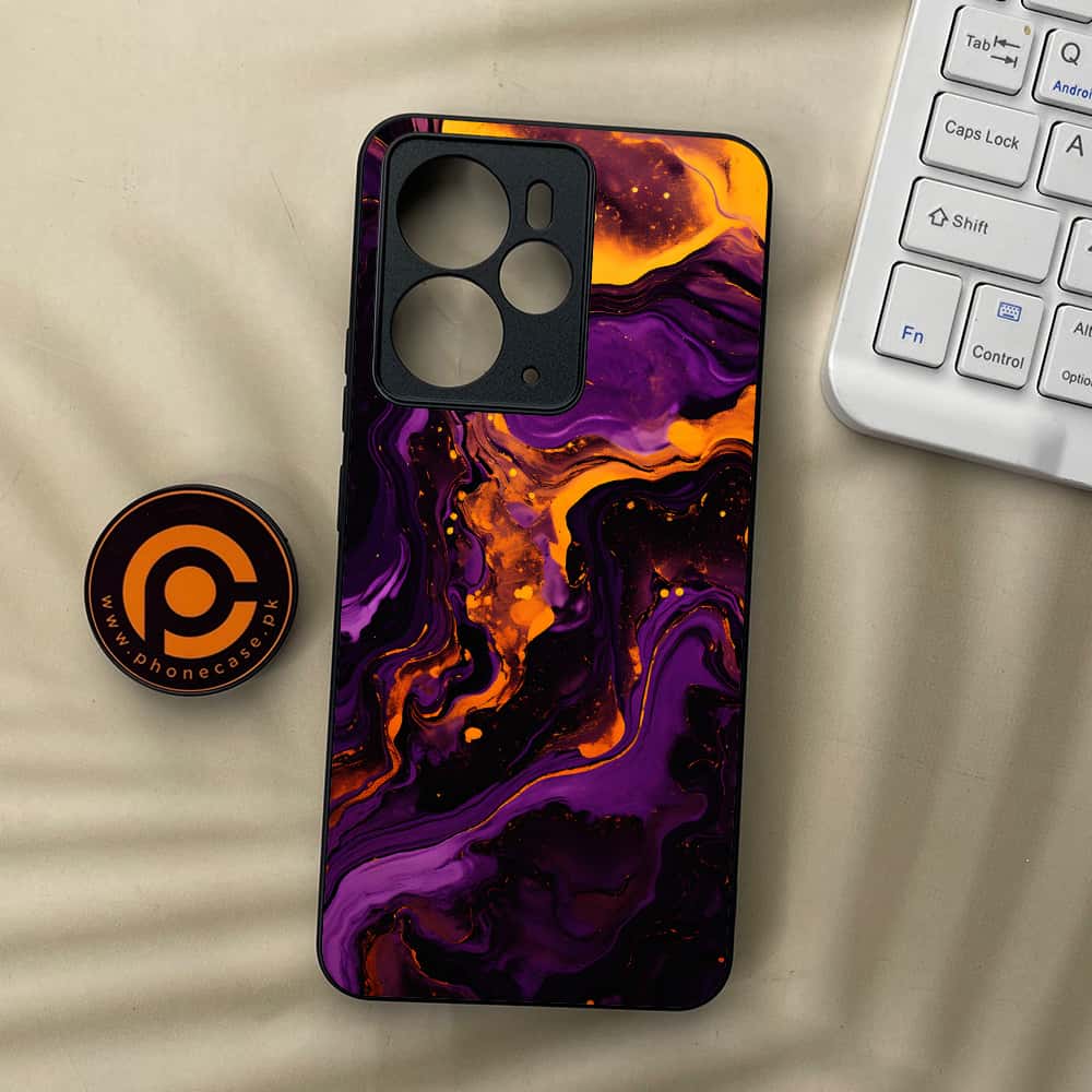 Realme 14 5G - Liquid Marble 2.0 Series - Premium Metal Printed soft Bumper Shock Proof Case