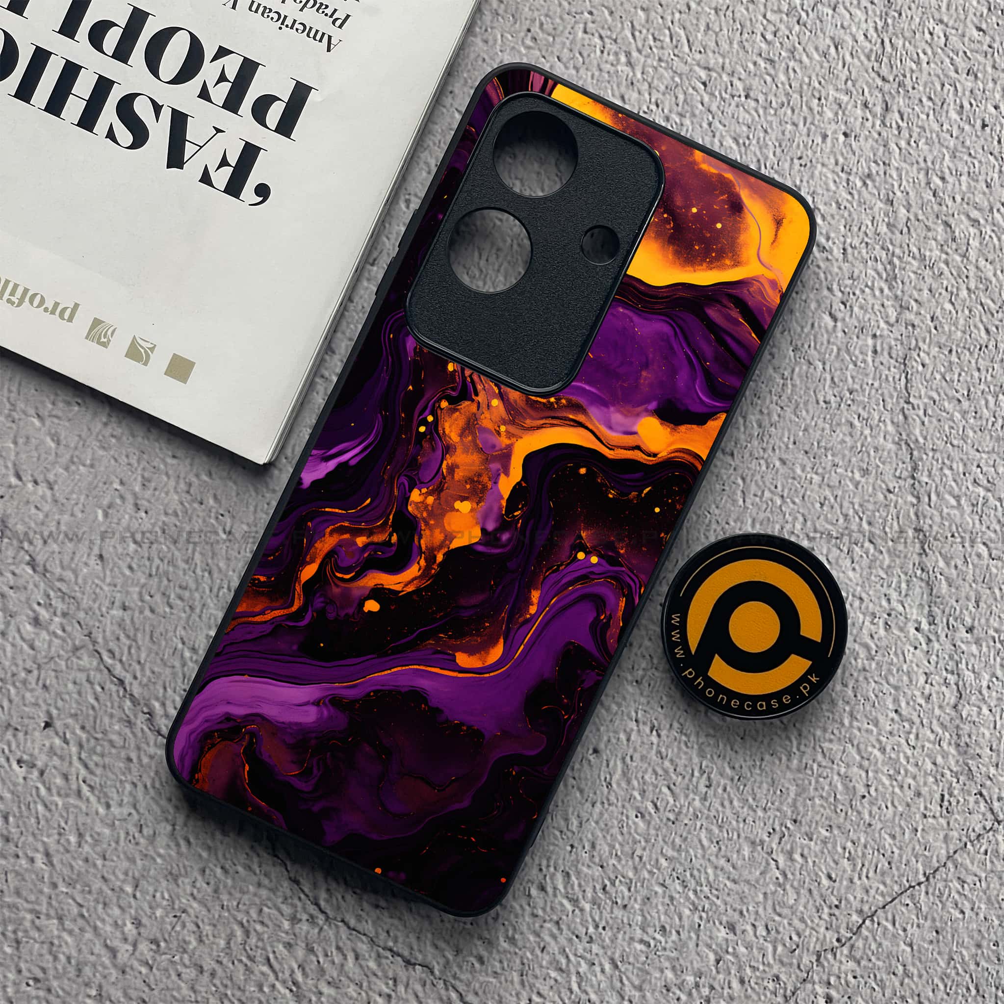 Realme Note 60x - Liquid Marble 2.0 Series - Premium Metal  Printed soft Bumper shock Proof Case