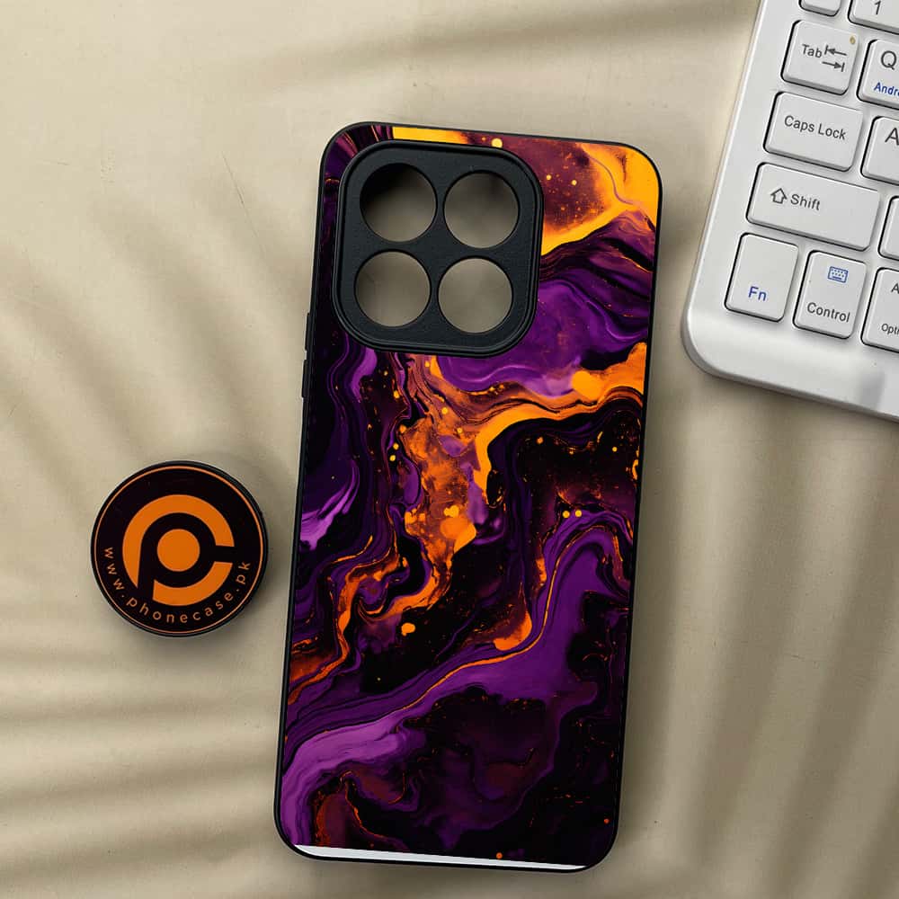 Honor X5b Plus - Liquid Marble 2.0 Series - Premium Metal  Printed soft Bumper shock Proof Case