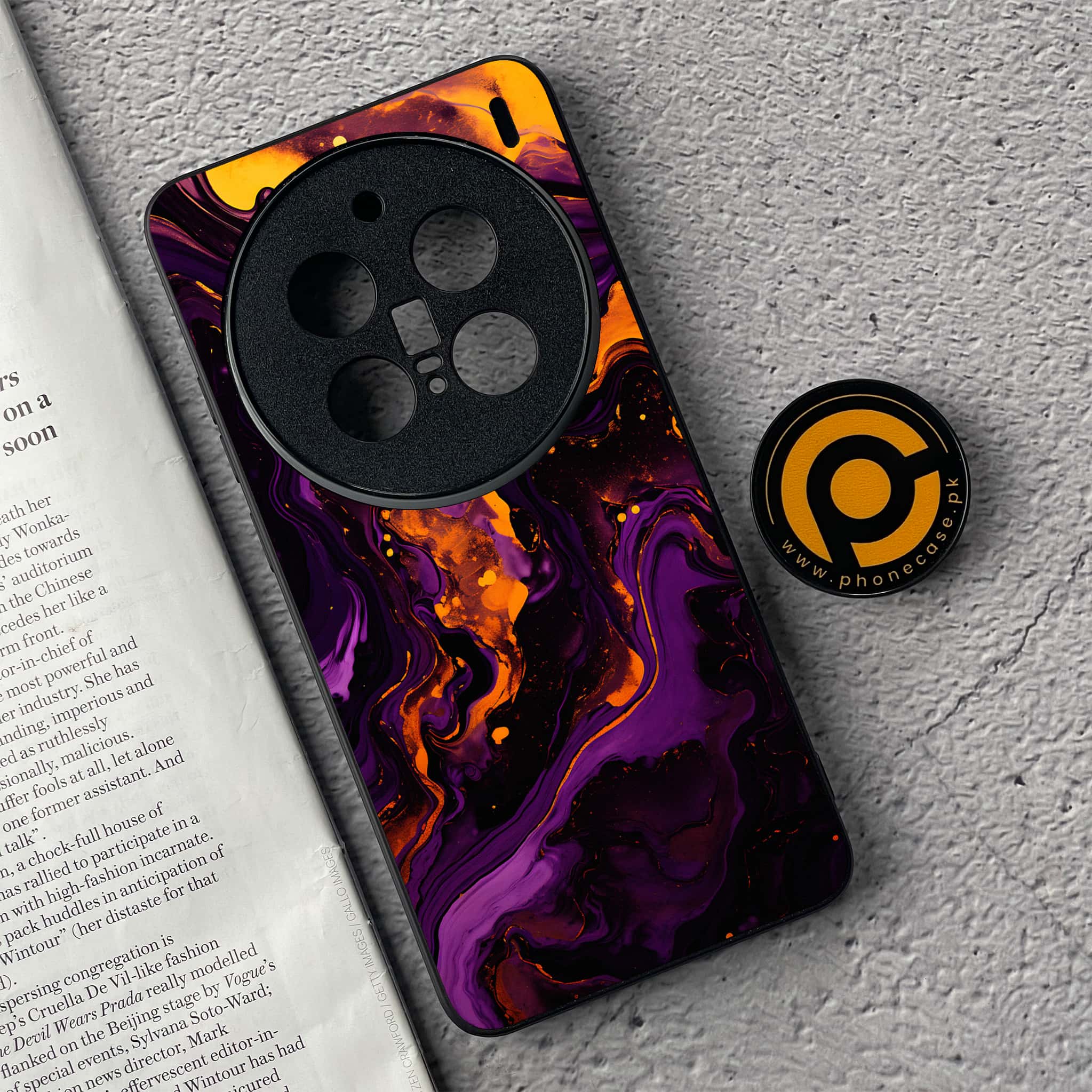 Vivo X200 Pro - Liquid Marble 2.0 Series - Premium Metal  Printed soft Bumper shock Proof Case