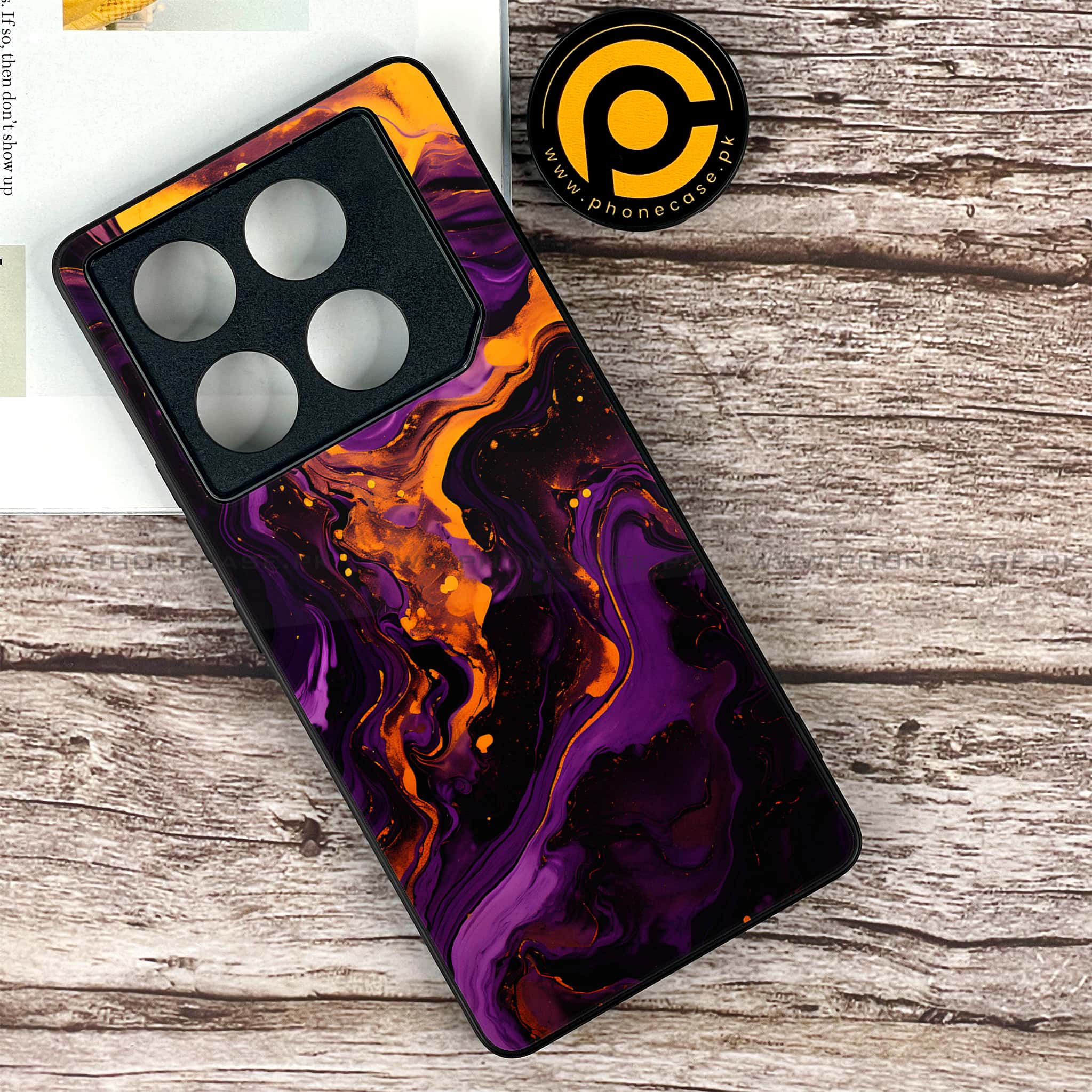 Infinix GT 20 Pro - Liquid Marble 2.0 Series - Premium Printed Glass soft Bumper shock Proof Case