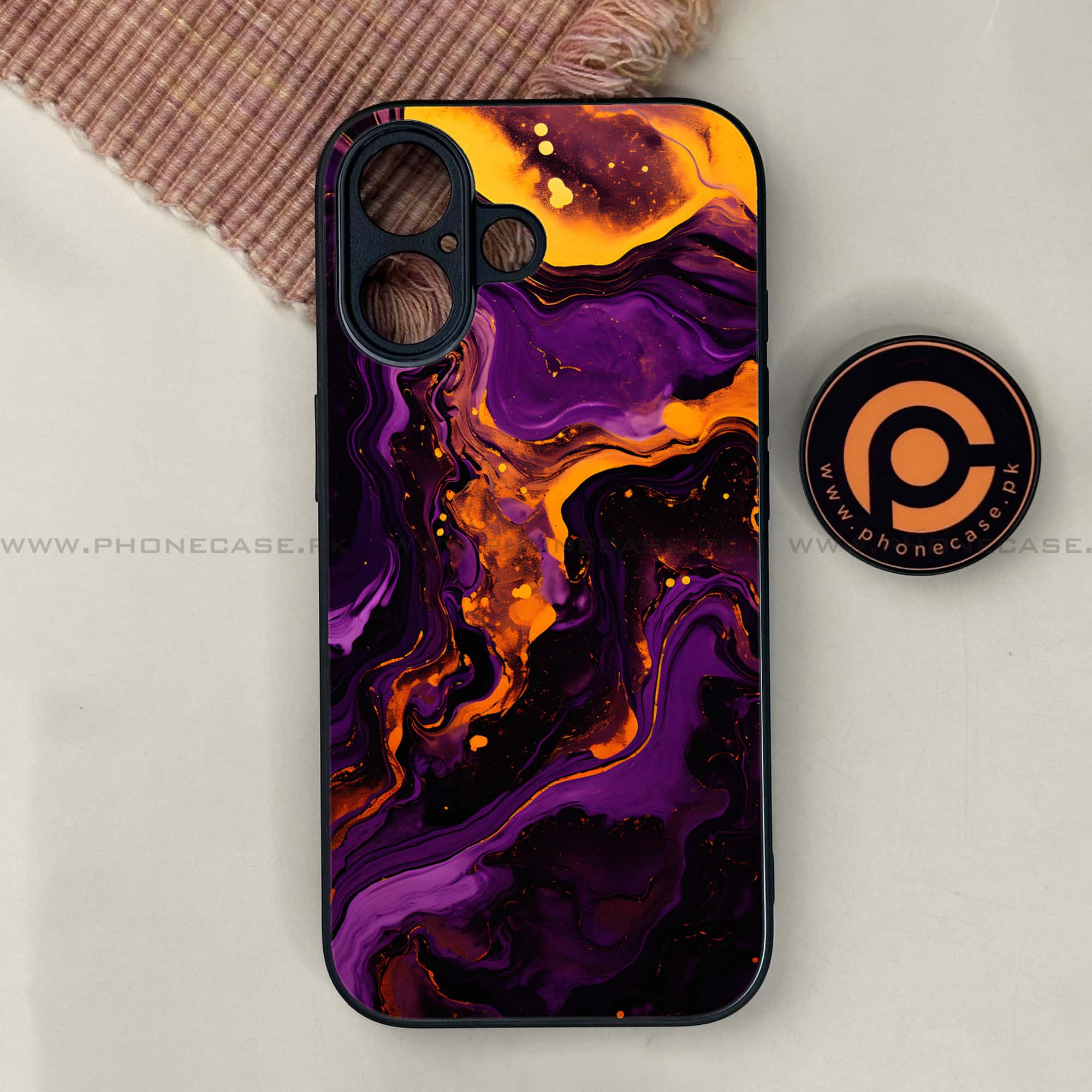 iPhone 17 - Liquid Marble 2.0 Series - Premium Printed Glass soft Bumper shock Proof Case