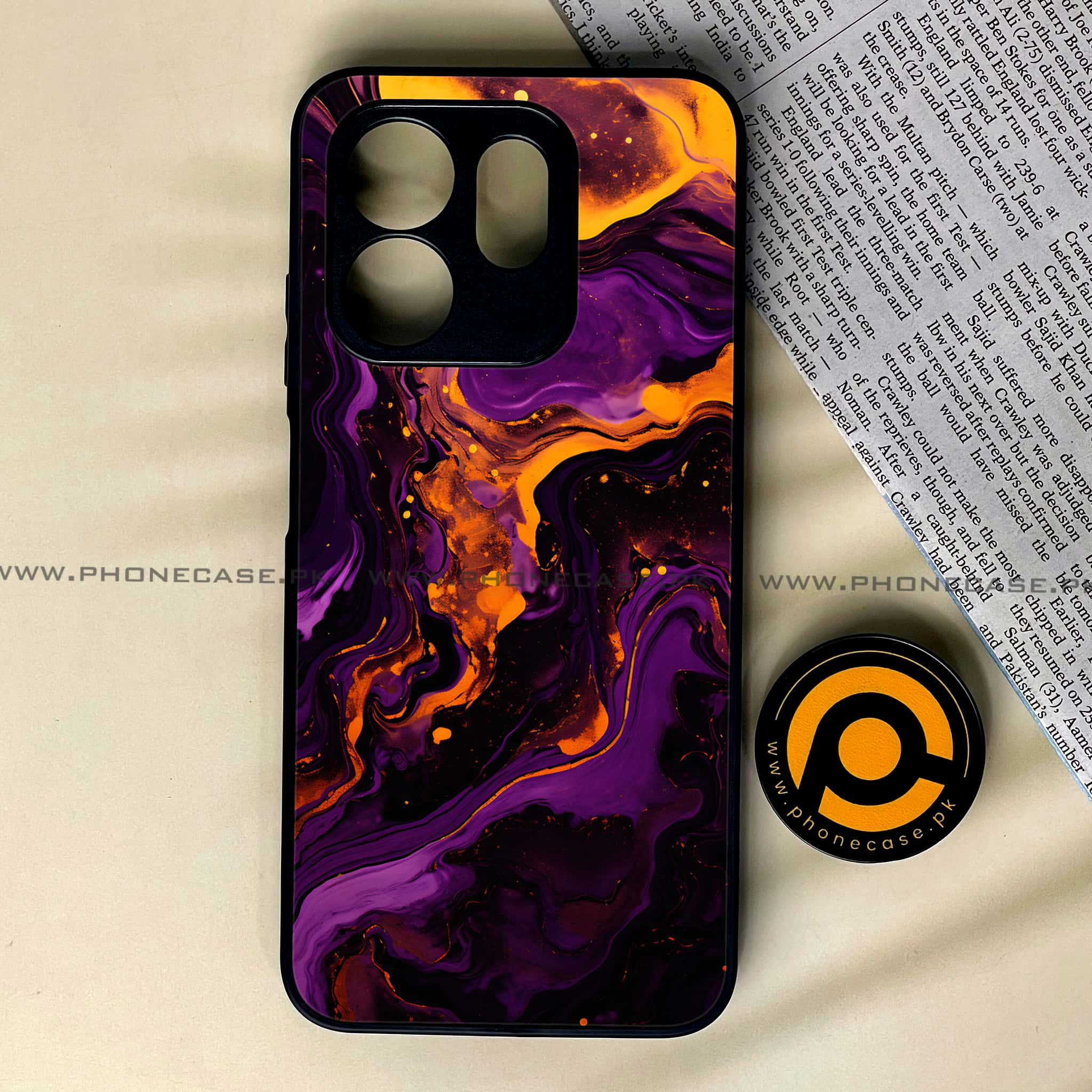 Infinix Hot 50i - Liquid Marble 2.0 Series - Premium Metal Printed soft Bumper shock Proof Case
