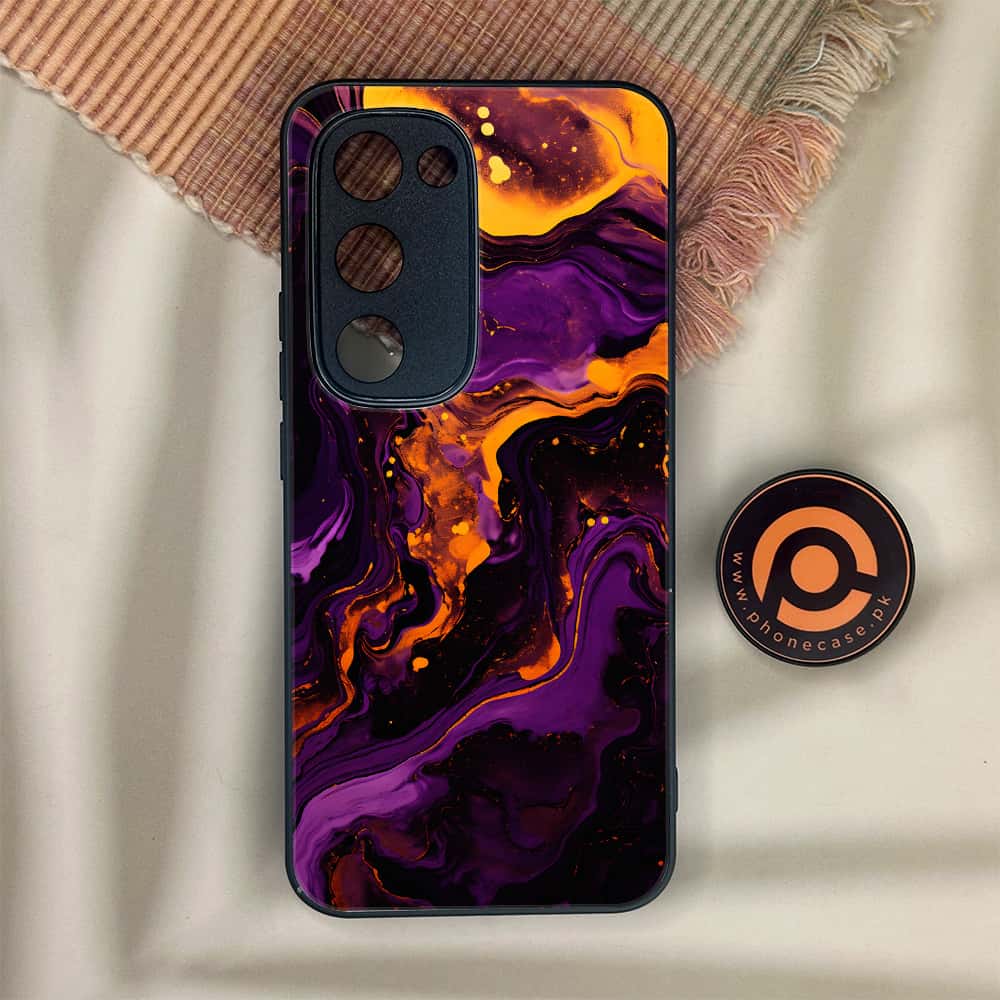 Tecno Spark 40 Pro Plus - Liquid Marble 2.0 Series - Premium Metal Printed soft Bumper shock Proof Case