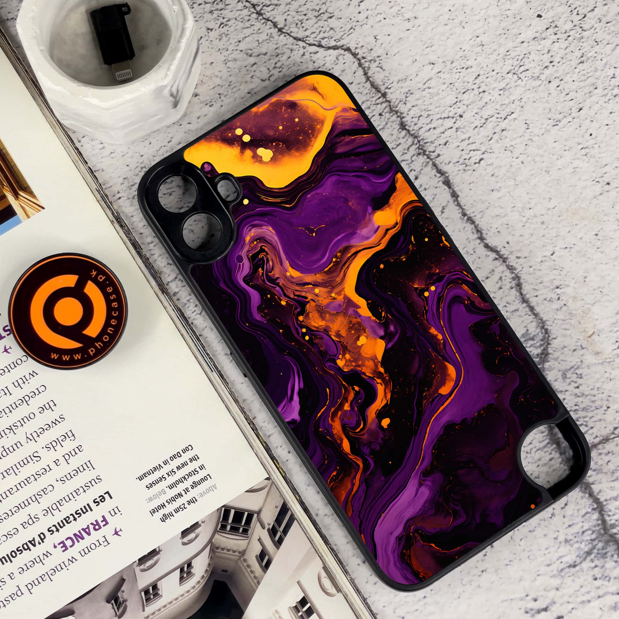 Nothing CMF Phone 1 - Liquid Marble 2.0 Series - Premium Metal Printed soft Bumper Shock Proof Case