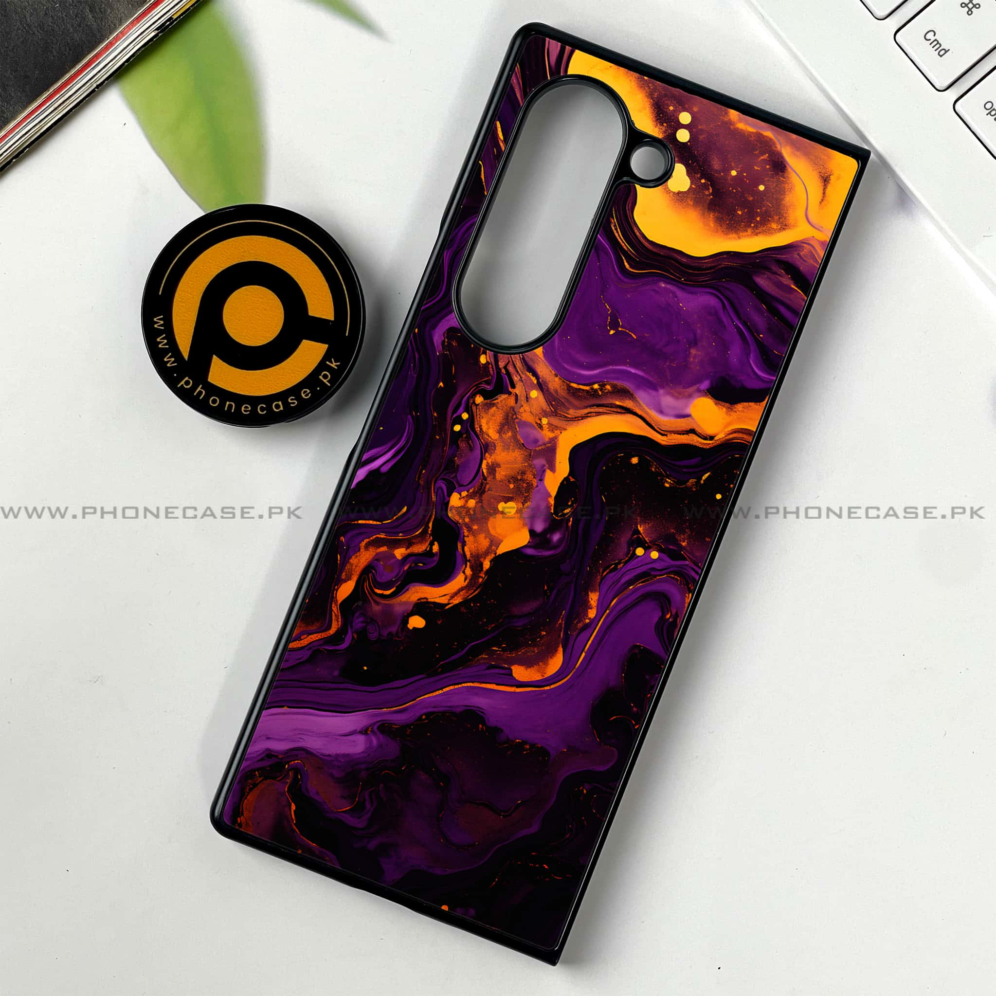 Samsung Galaxy Z Fold 6 - Liquid Marble 2.0 Series - Premium Printed Metal soft Bumper shock Proof Case