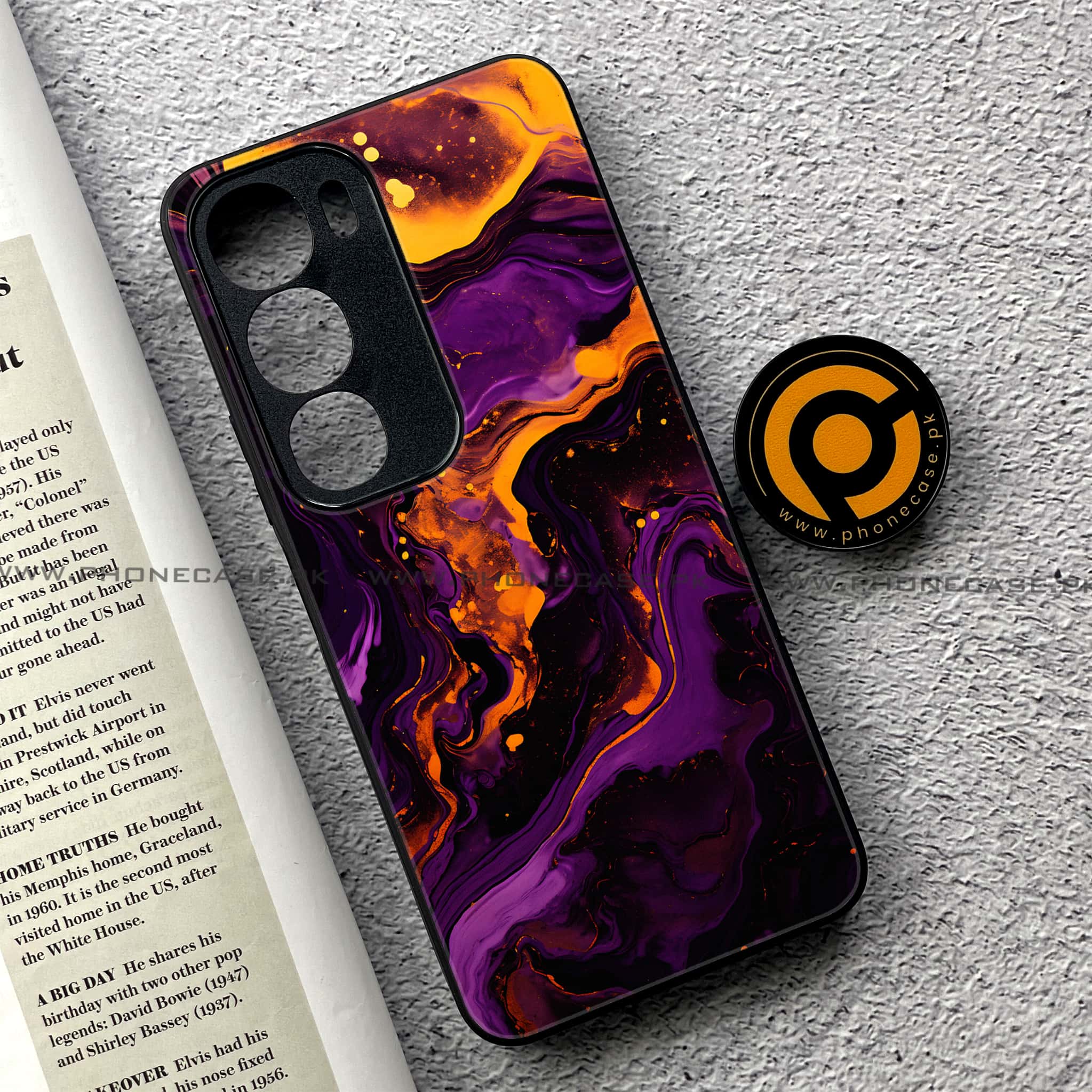 Vivo Y19s Pro - Liquid Marble 2.0 Series - Premium Metal Printed soft Bumper shock Proof Case