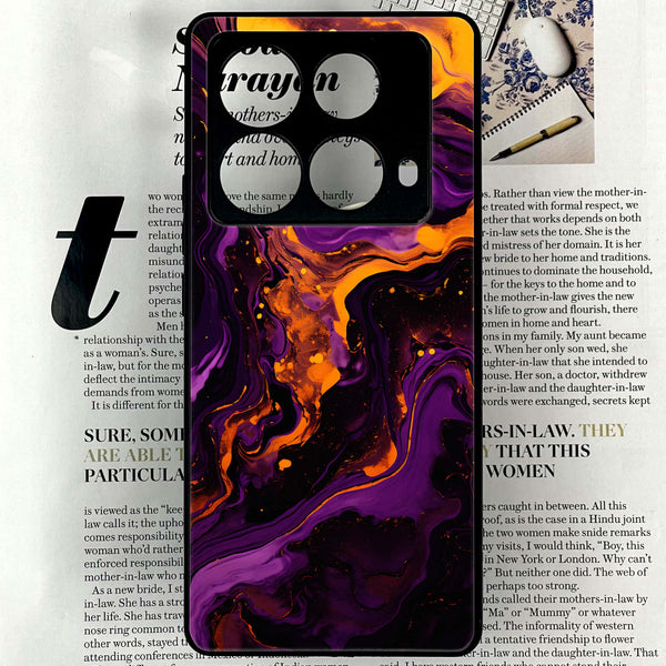 Infinix Note 40 4G - Liquid Marble 2.0 Design 7  - Premium Printed Glass soft Bumper shock Proof Case  CS-37339