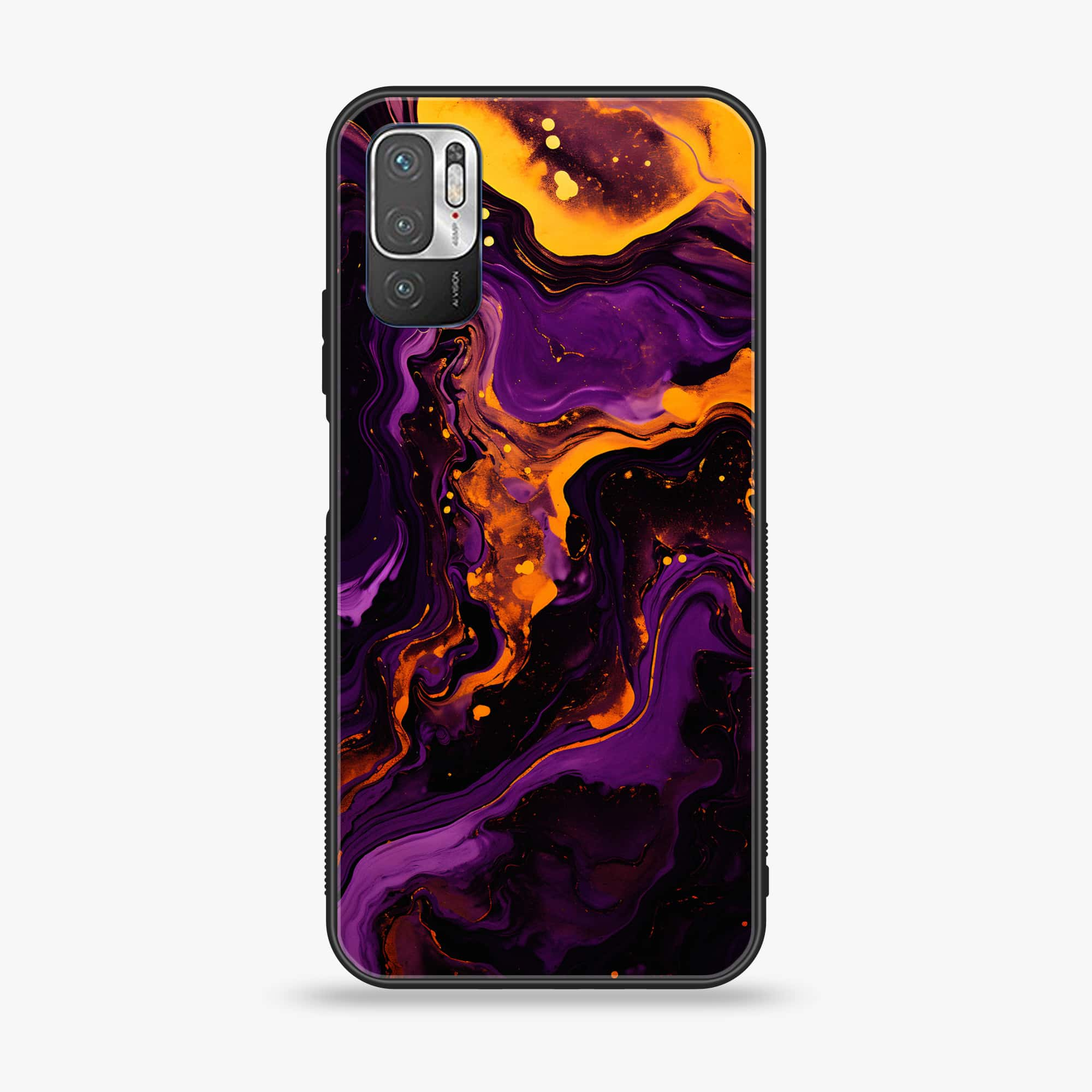 Xiaomi Redmi Note 10 5G - Liquid Marble 2.0 Series - Premium Printed Glass soft Bumper shock Proof Case