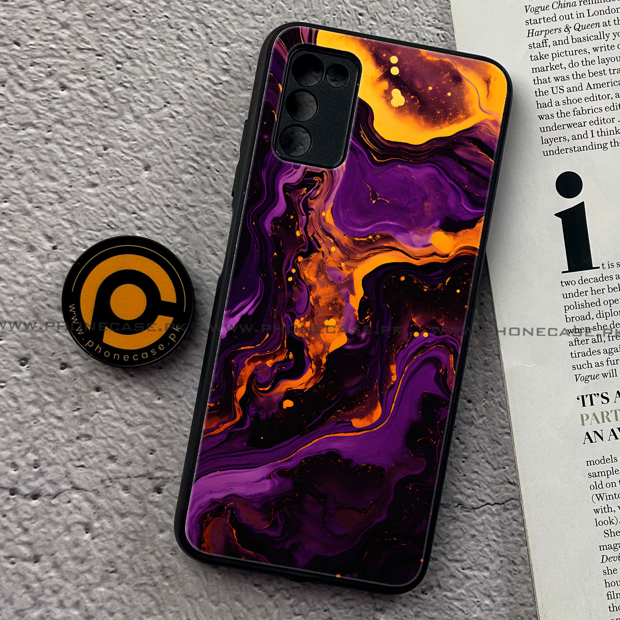 Samsung Galaxy A02s - Liquid Marble 2.0 Series  - Premium Printed Metal soft Bumper shock Proof Case