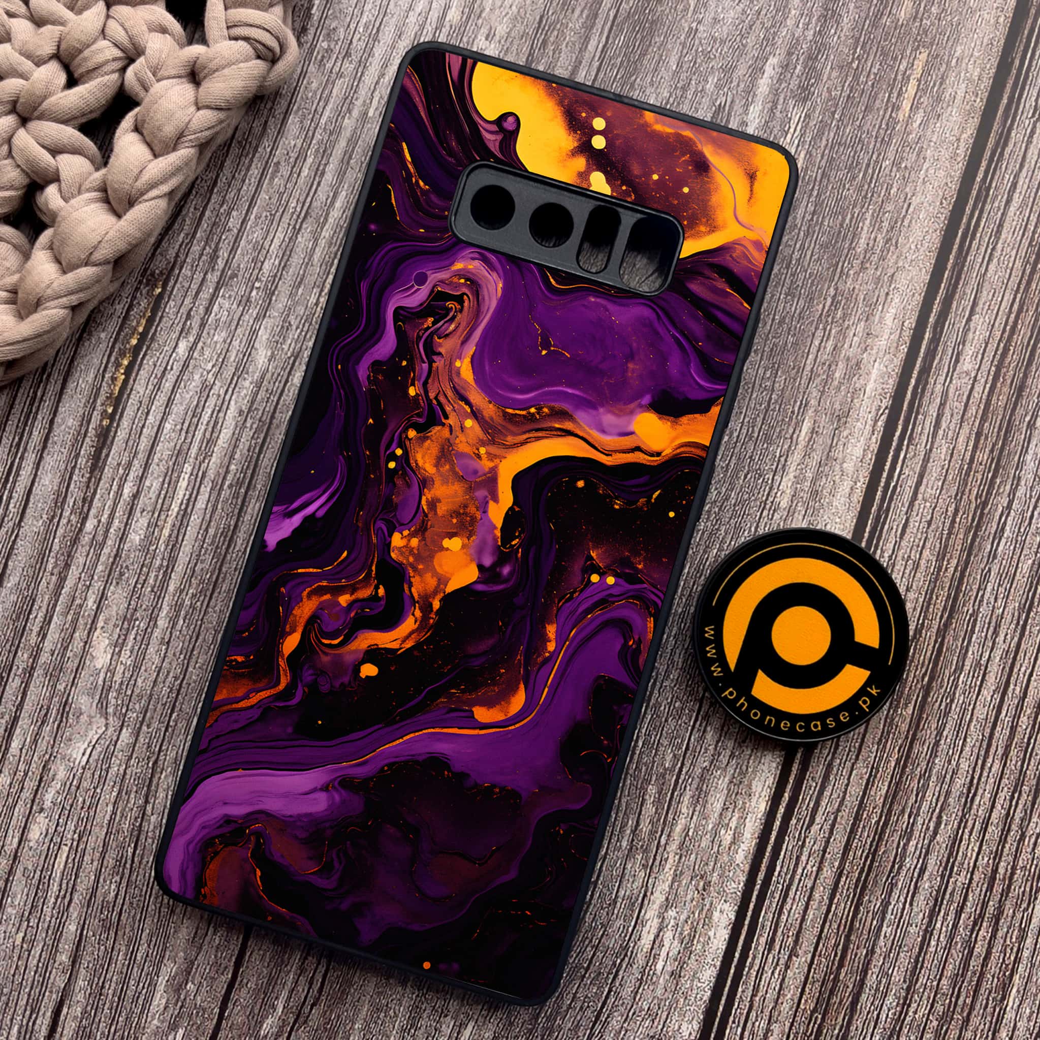 Samsung Galaxy Note 8 - Liquid Marble 2.0 Series - Premium Metal Printed soft Bumper shock Proof Case