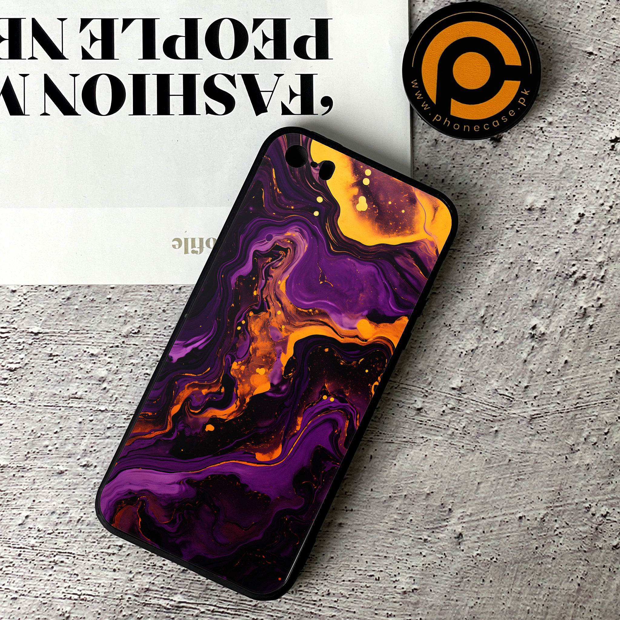 iPhone 5/5c/5s - Liquid Marble 2.0 Series - Premium Printed Glass soft Bumper shock Proof Case