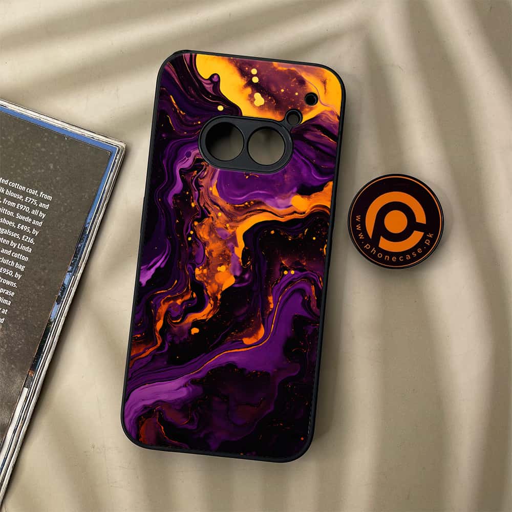 Nothing Phone (2a) - Liquid Marble 2.0 Series - Premium Metal Printed soft Bumper Shock Proof Case