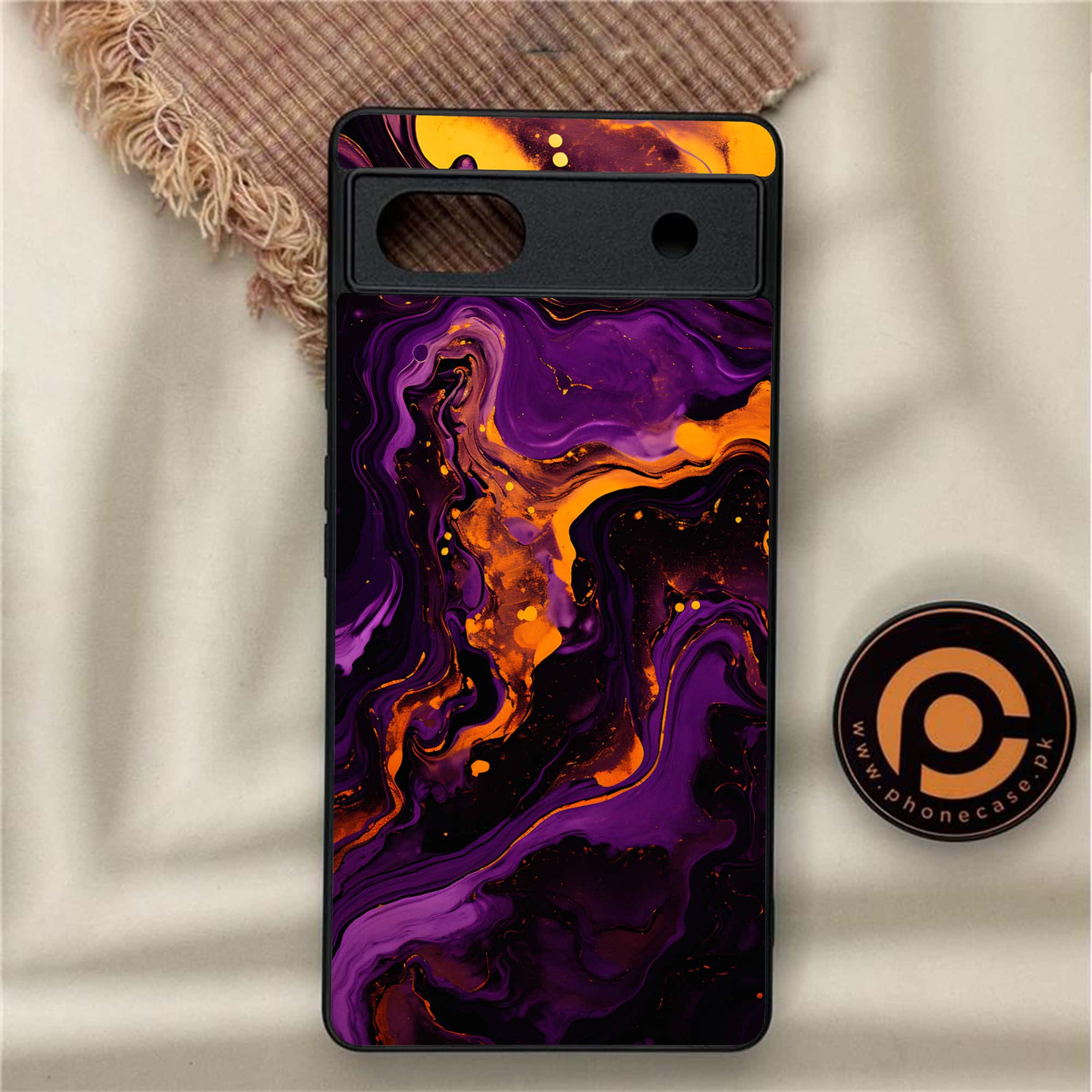 Google Pixel 6A - Liquid Marble 2.0 Series - Premium Metal Printed soft Bumper Shock Proof Case